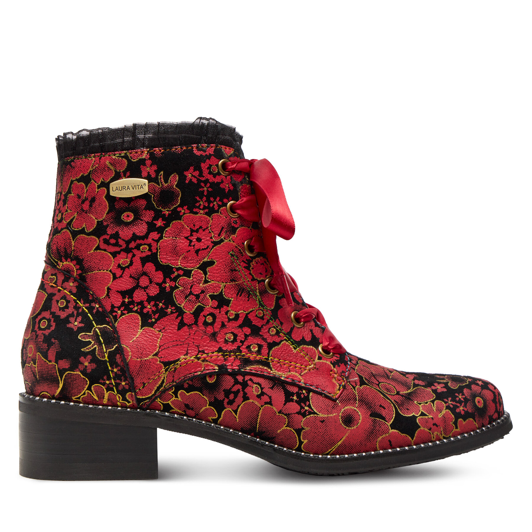 Botines Laura Vita Emcmao 45 Rojo
