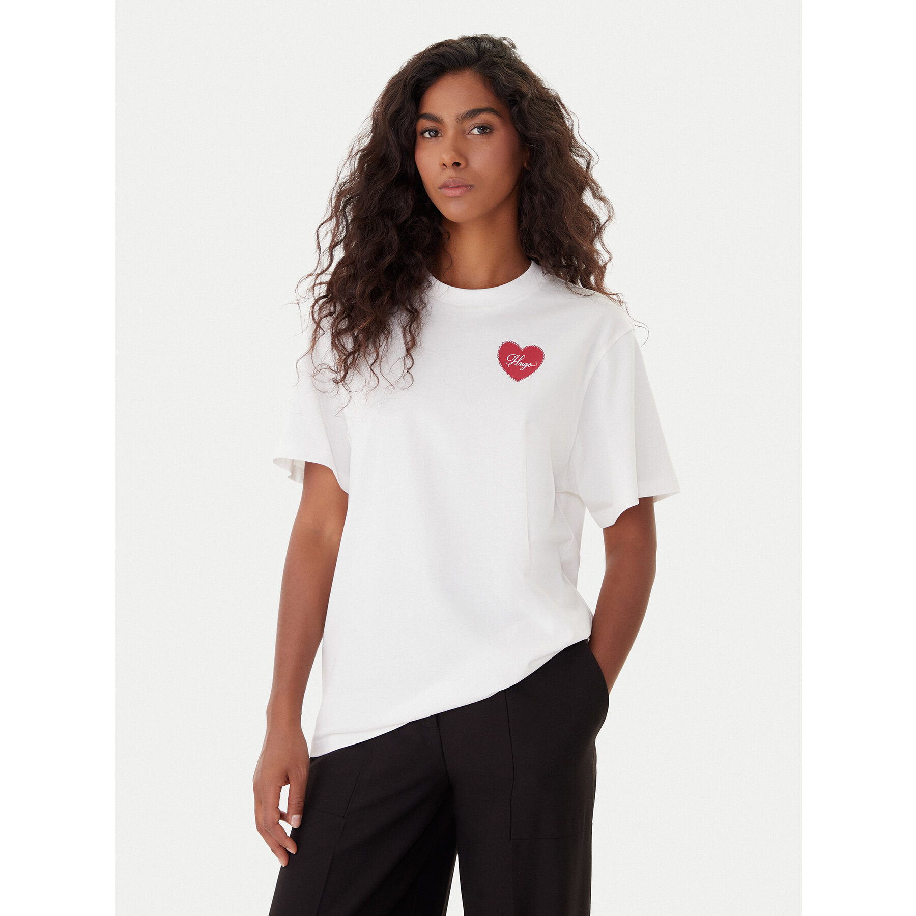 HUGO T-Shirt Vintag 50551445 Λευκό Regular Fit