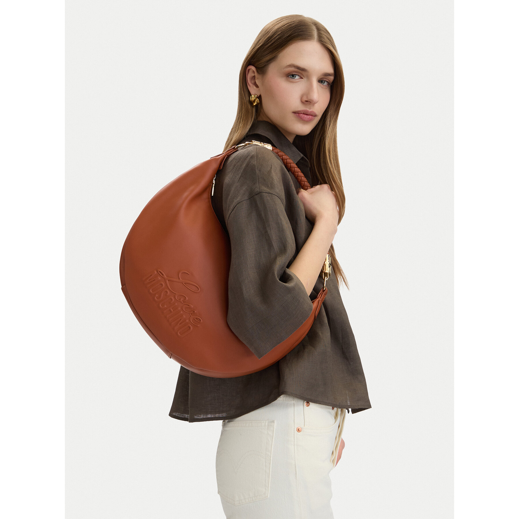 Geantă LOVE MOSCHINO JC4222PP0OKA0300 Maro