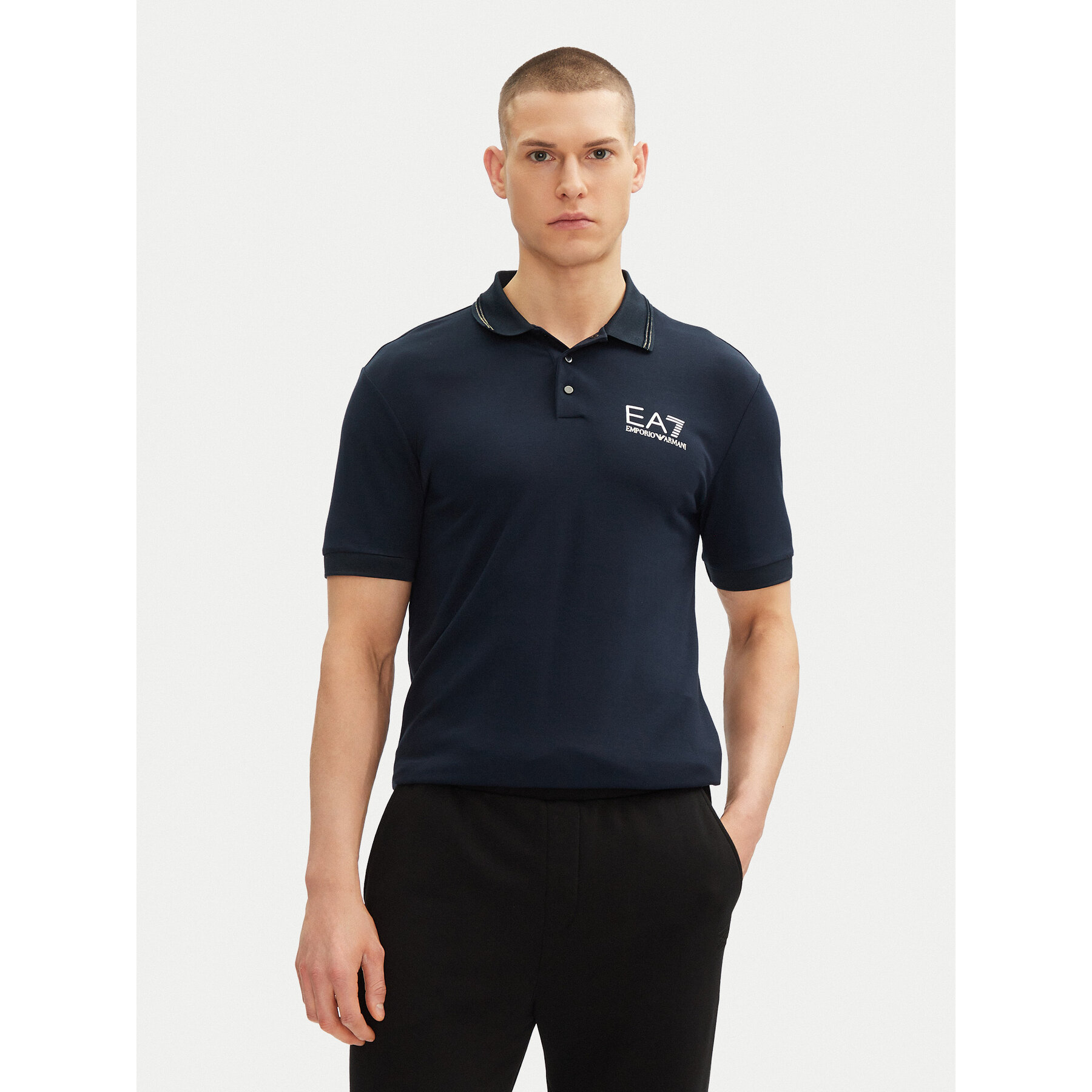 EA7 Emporio Armani Polo 7M000300 AF13739 UB102 Blu scuro Slim Fit
