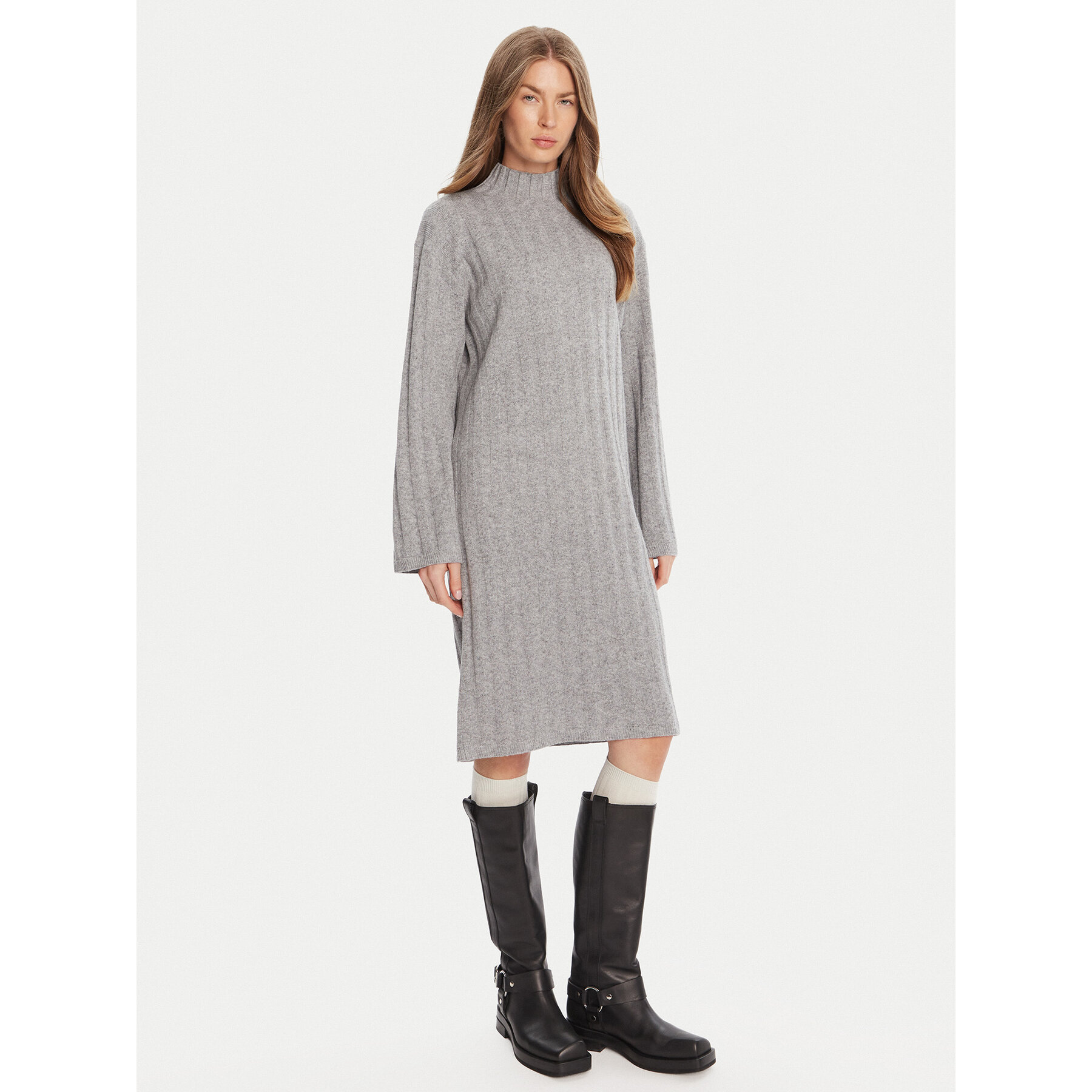 Barbour Strickkleid Sophia LDR0939GY71 Grau Regular Fit