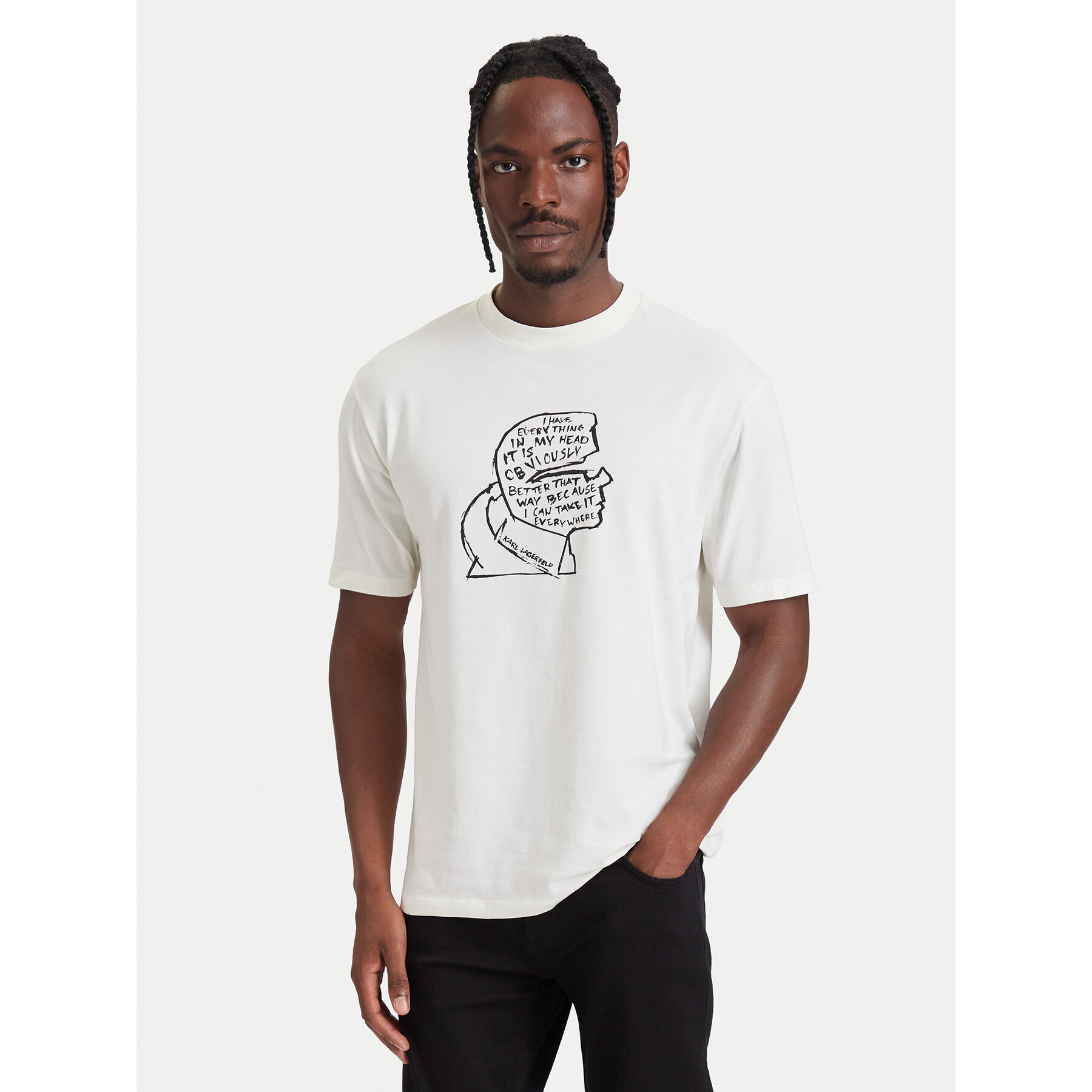 KARL LAGERFELD T-Shirt 755151 564235 Creme Loose Fit