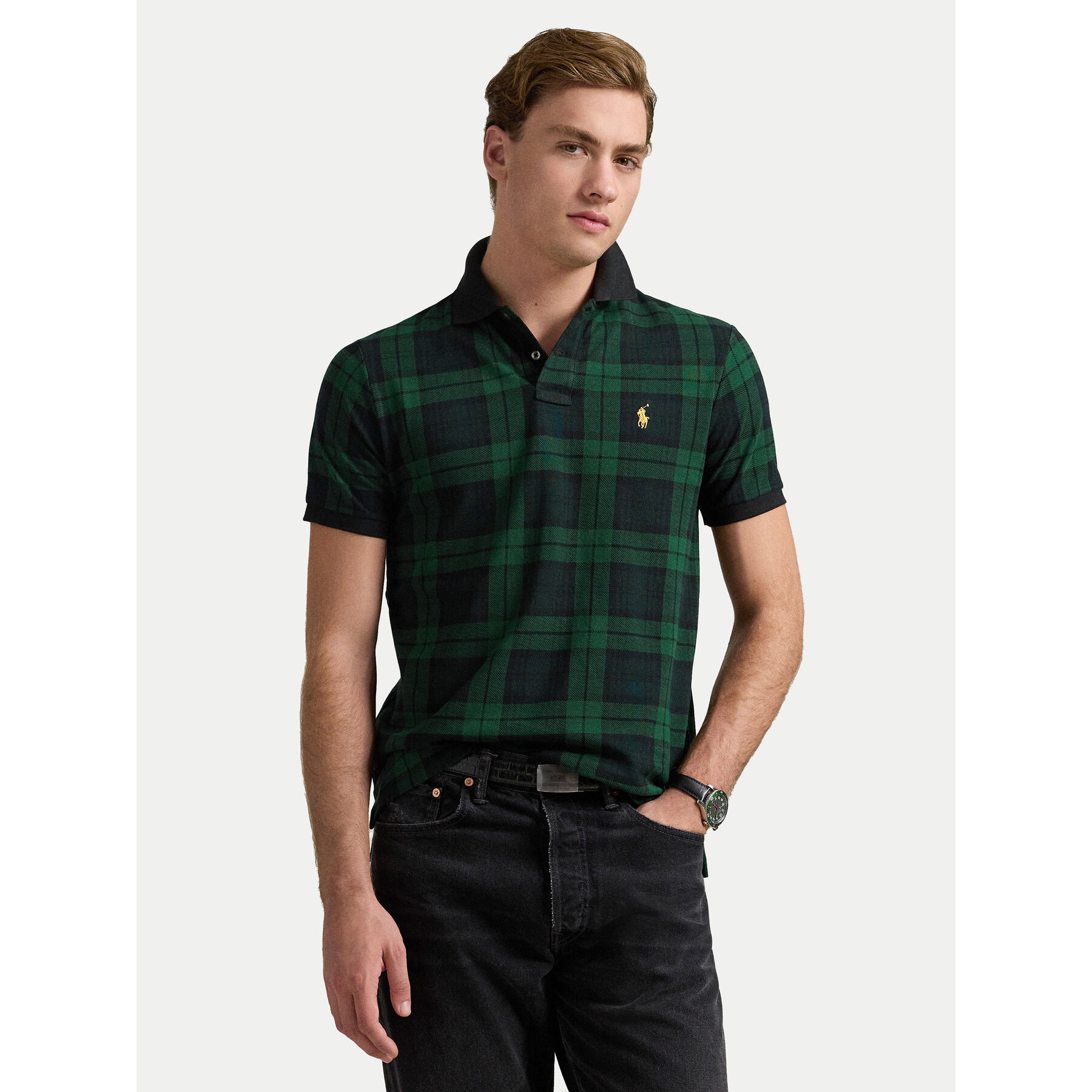 Polo Ralph Lauren Polo 710962013001 Πράσινο Custom Slim Fit