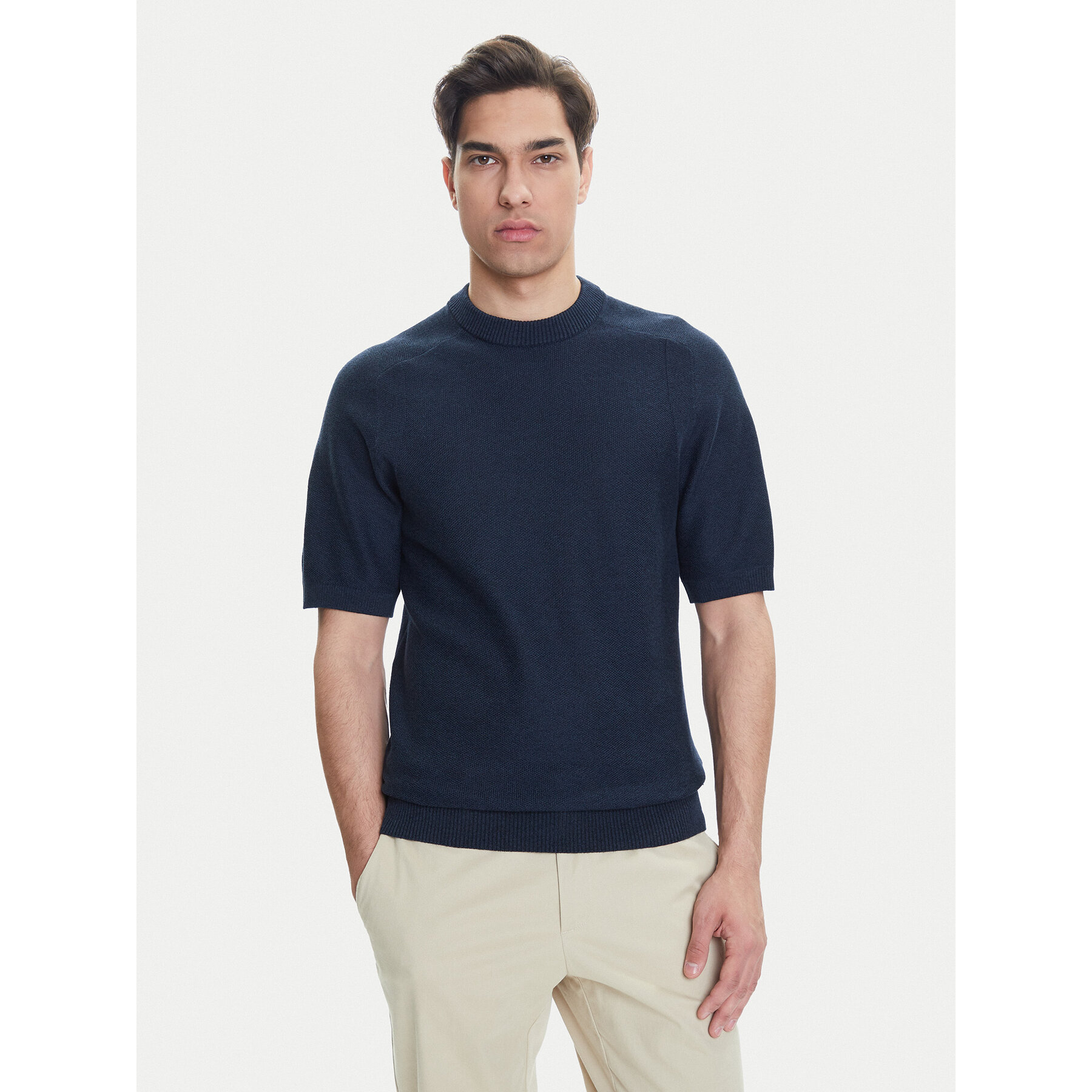 BOSS T-shirt Kencel 50545678 Tamnoplava Regular Fit