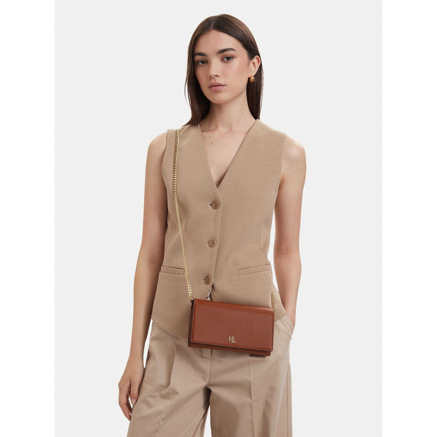 Дамска чанта LAUREN RALPH LAUREN 432980206002 Кафяв
