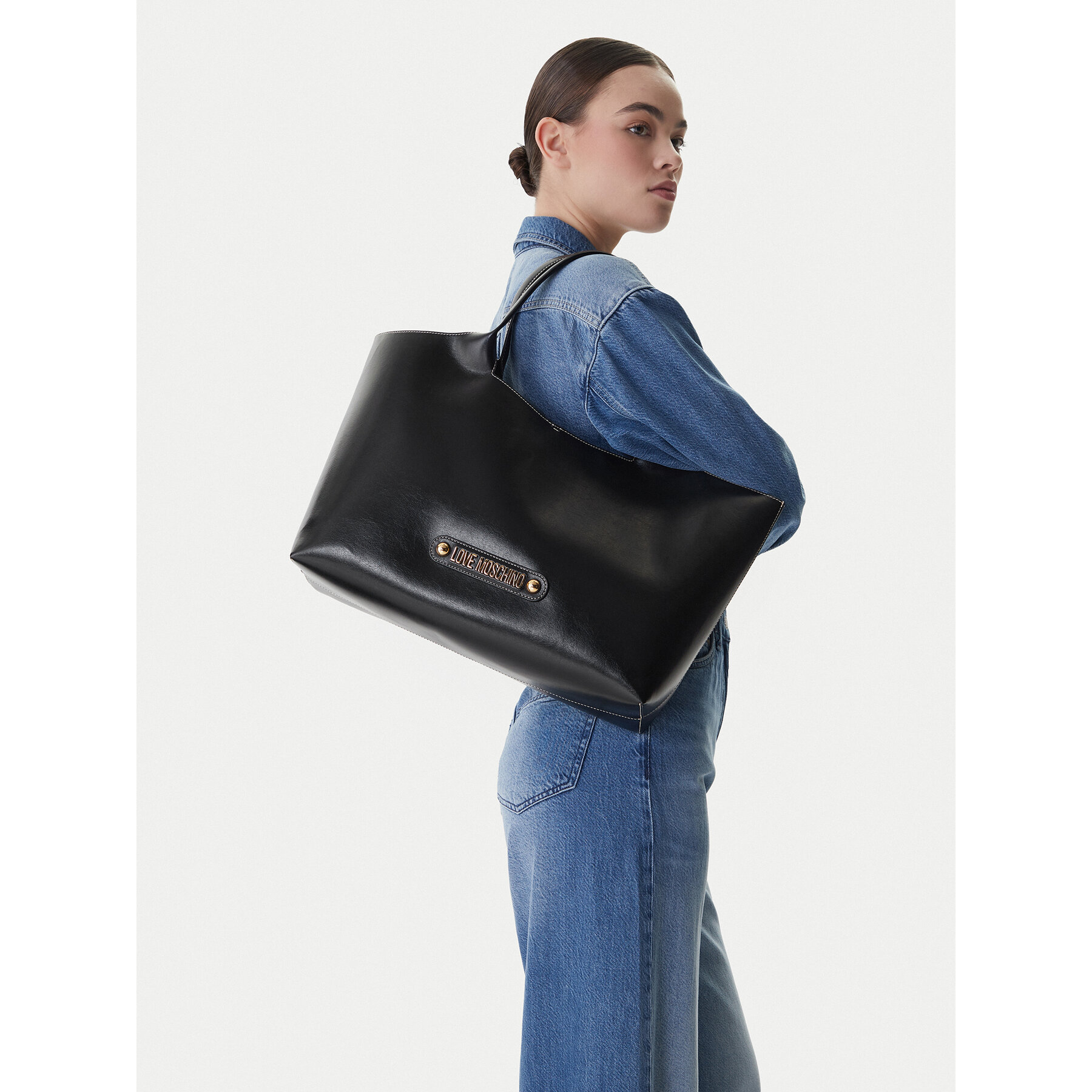 Geantă LOVE MOSCHINO JC4129PP1OLH0000 Negru