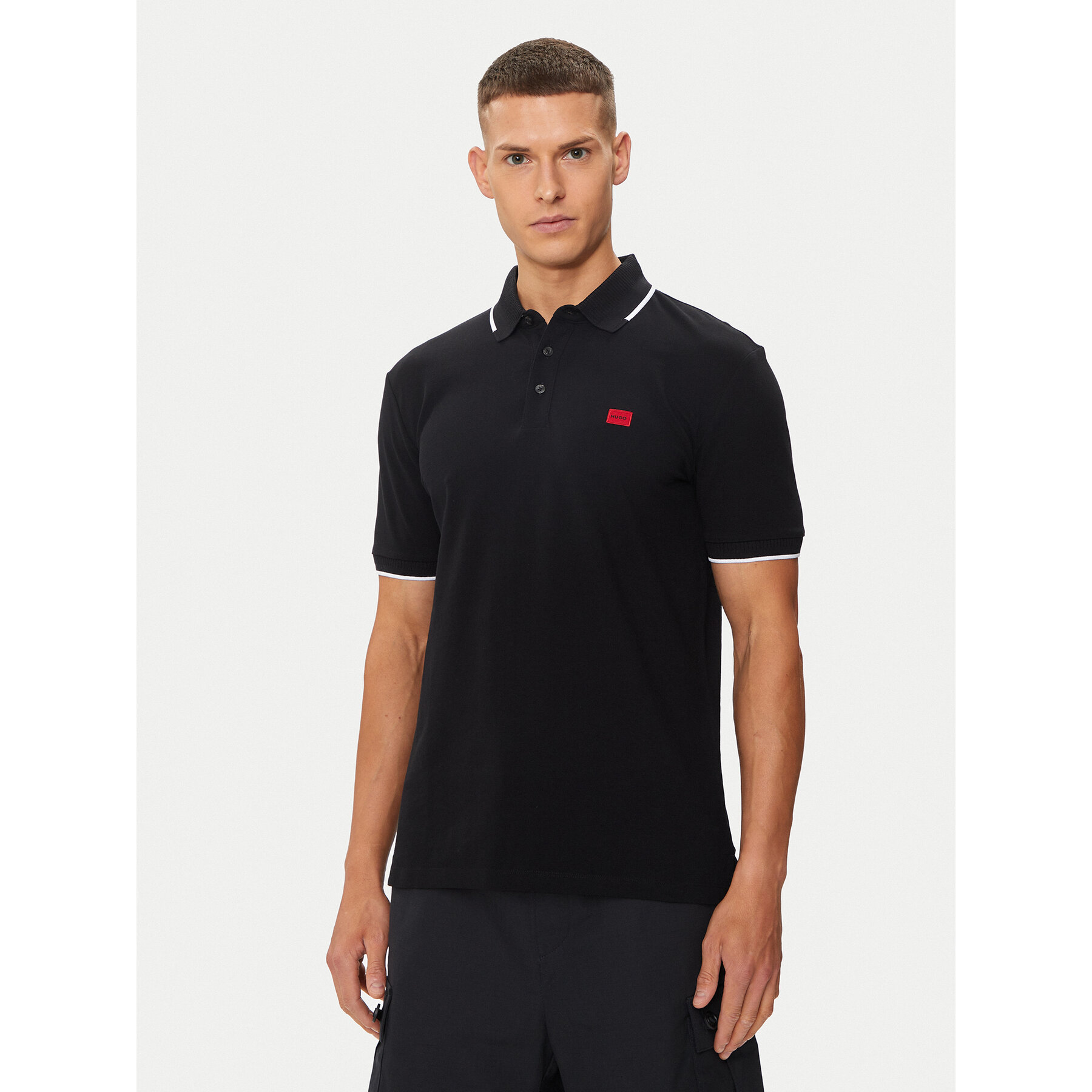 HUGO Hugo Polo Deresino232 50490775 Μαύρο Slim Fit