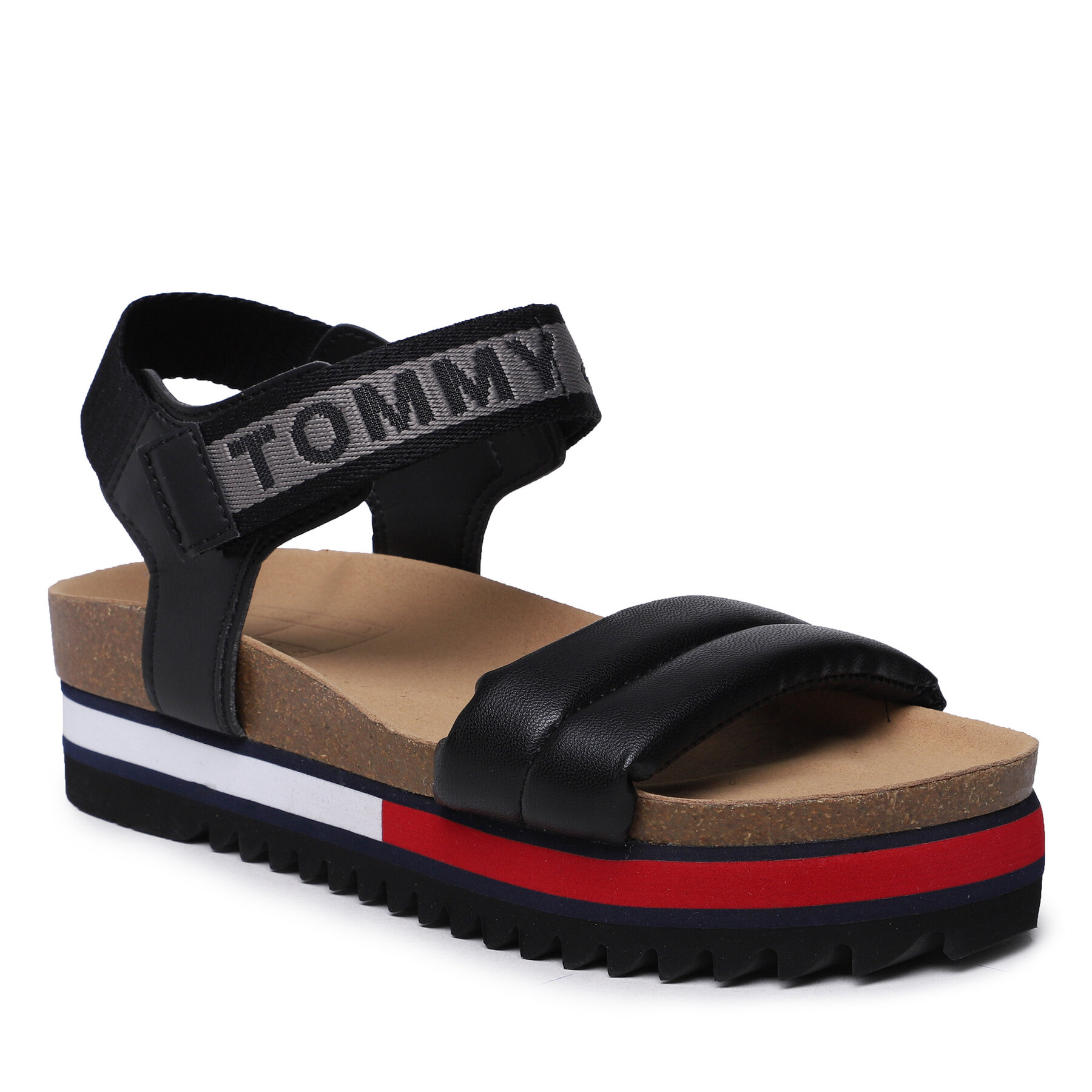 Sandale Tommy Jeans Flag Outsole Tommy Jeans Sandal EN0EN02122 Black 0GJ