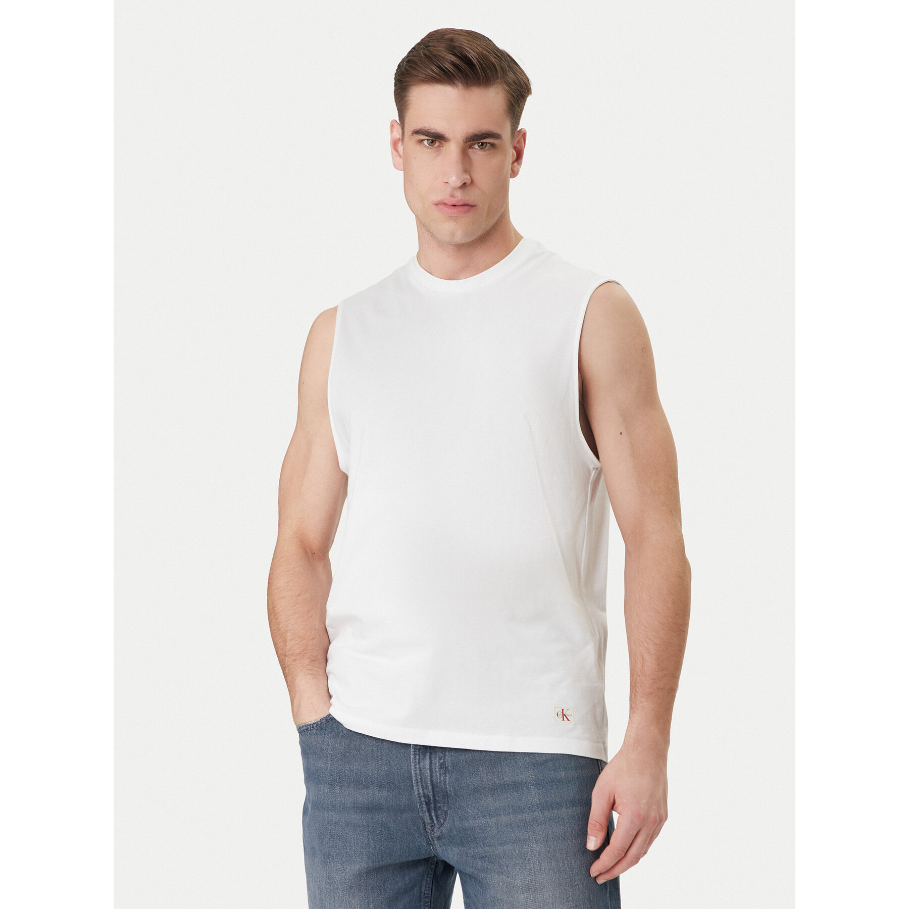 Calvin Klein Jeans Tank-Top LV04RF273G Weiß Slim Fit