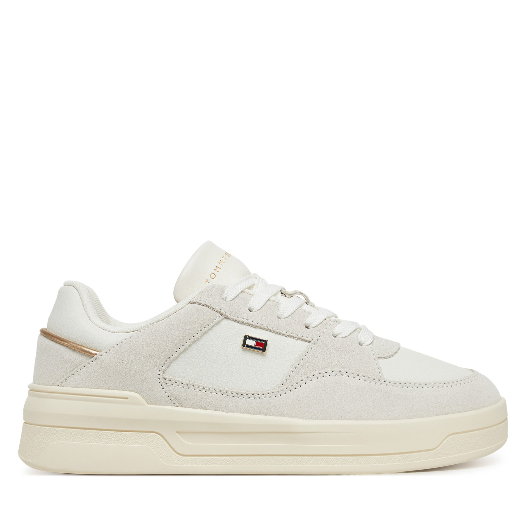Donna Sneakers Tommy Hilfiger, Taglia 41, Bianco, Essential Basket Sneaker FW0FW08456, taglia : 41