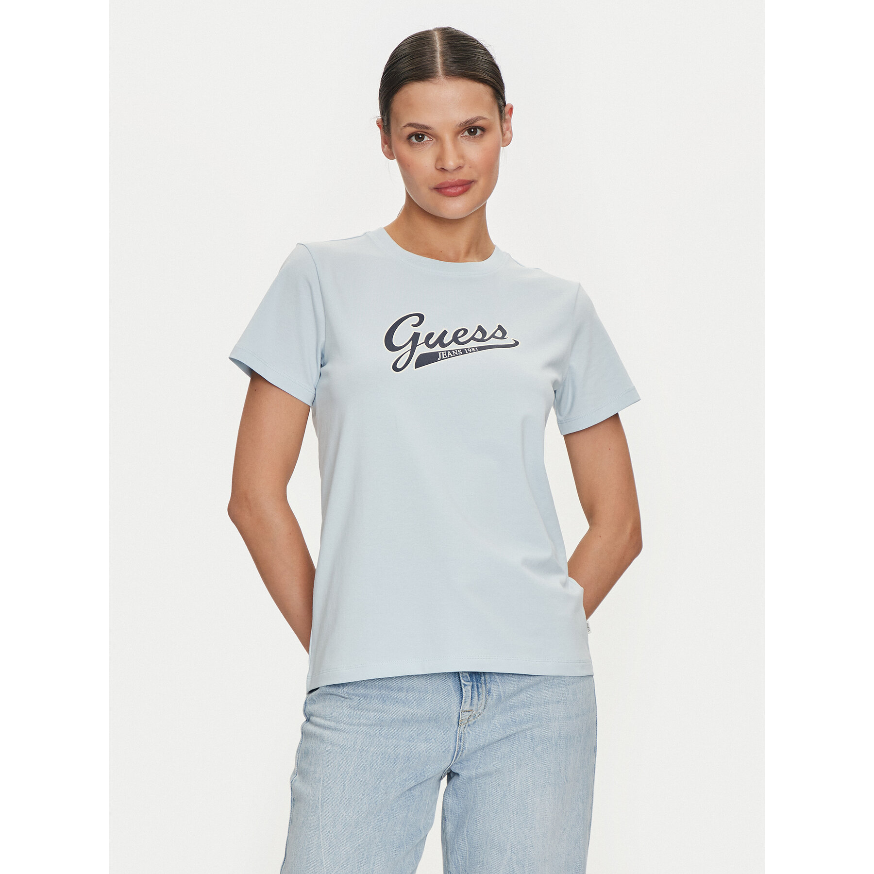 Guess Jeans T-Shirt 165657 Μπλε Classic Fit
