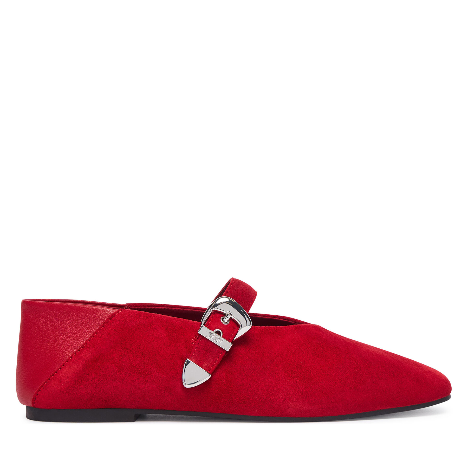 Balerinke Tommy Jeans Tjw Ballerina Suede EN0EN03067 Rdeča