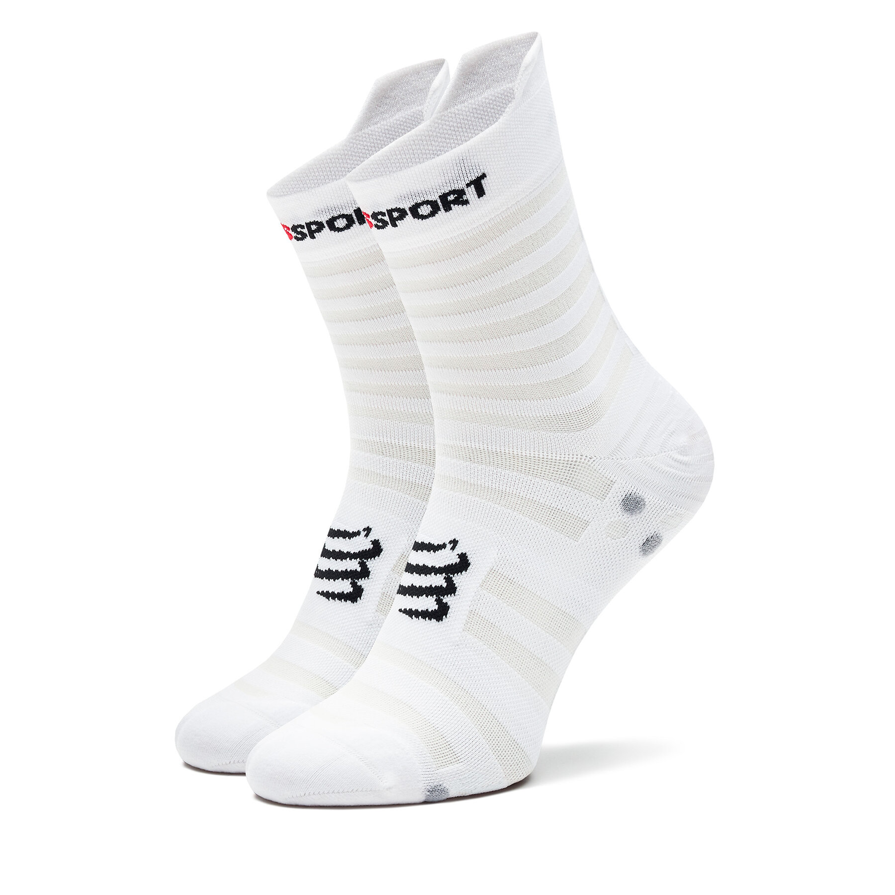 Calcetines altos unisex Compressport Pro Racing Socks V4.0 Ultralight Run High XU00050B Blanco