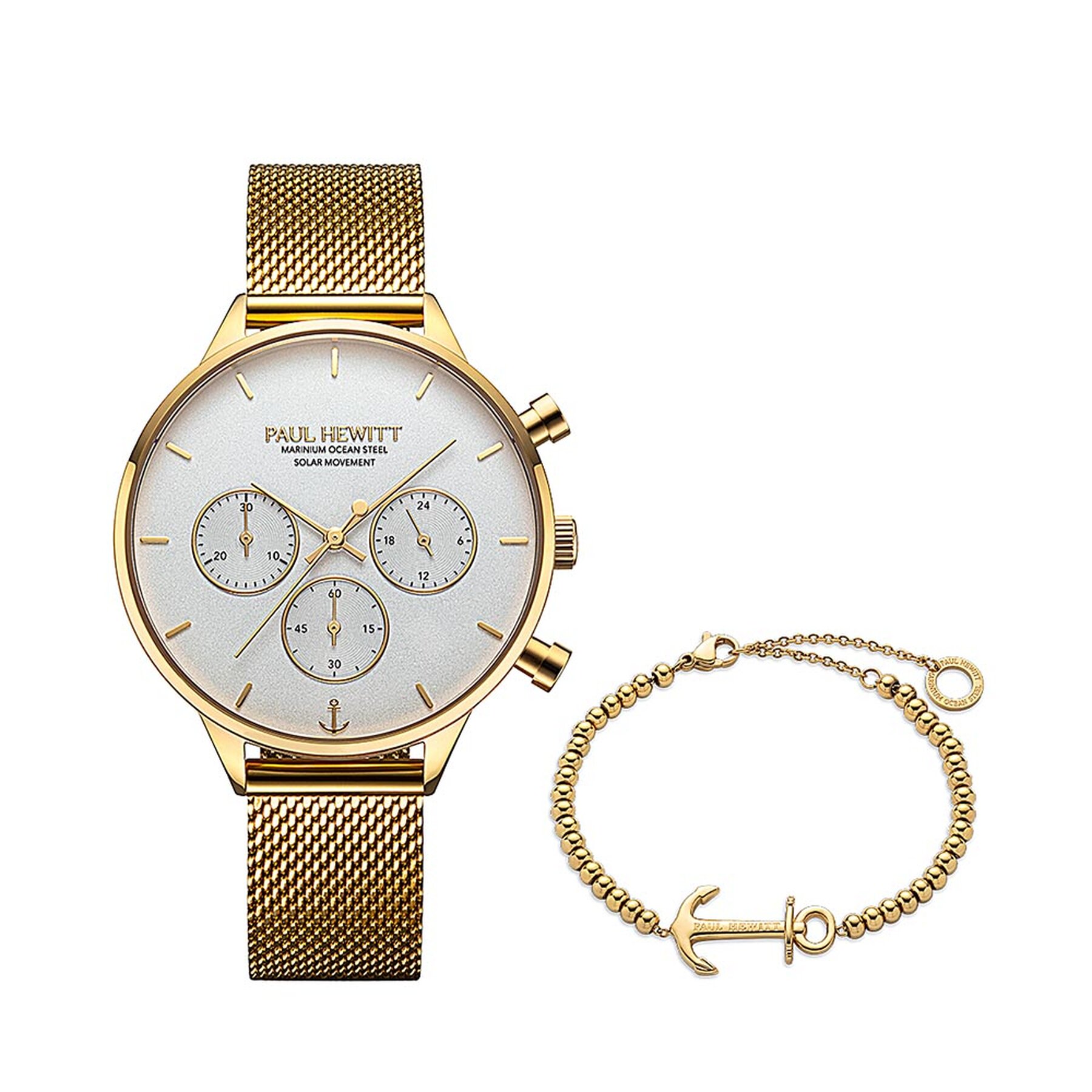 

Годинник Paul Hewitt PH-SET-0388 White/Gold, Золотий