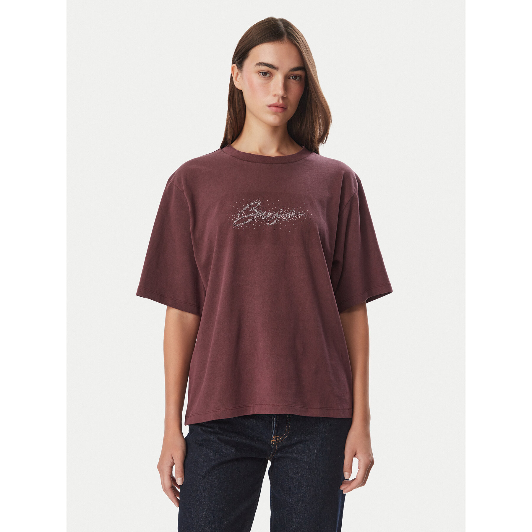 BOSS T-Shirt C_Eregular_8 50571460 Dunkelrot Regular Fit