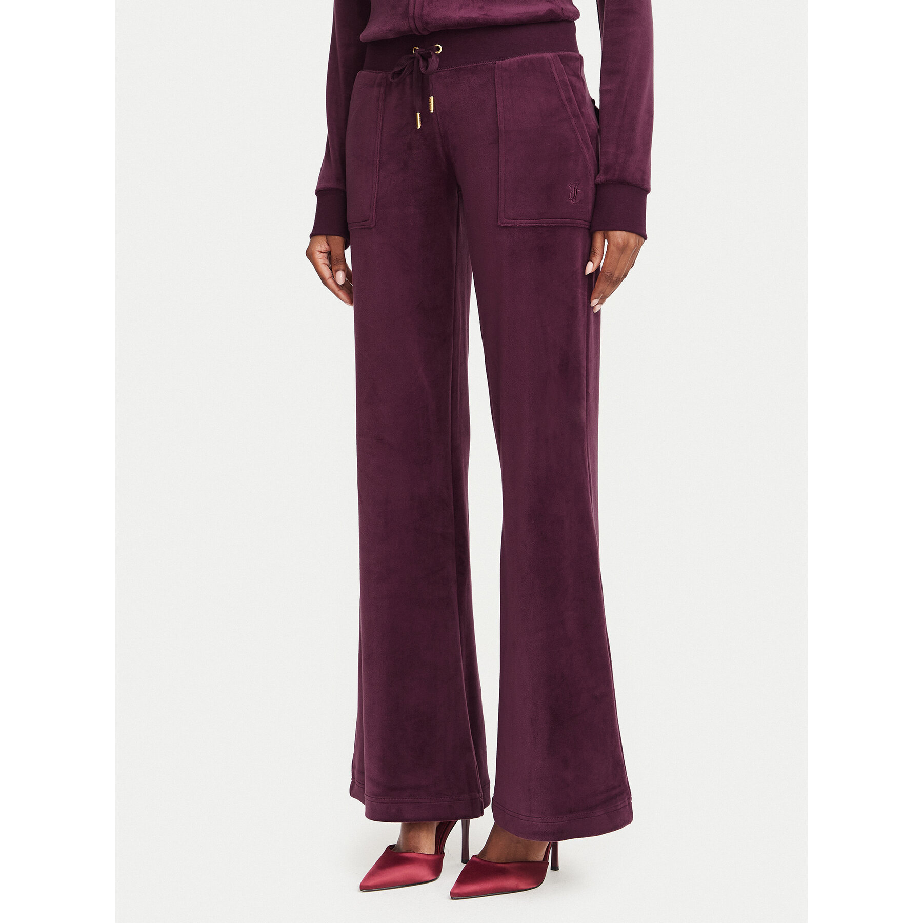 Juicy Couture Donji dio trenerke Layla JCSEBJ001G Tamnocrvena Regular Fit