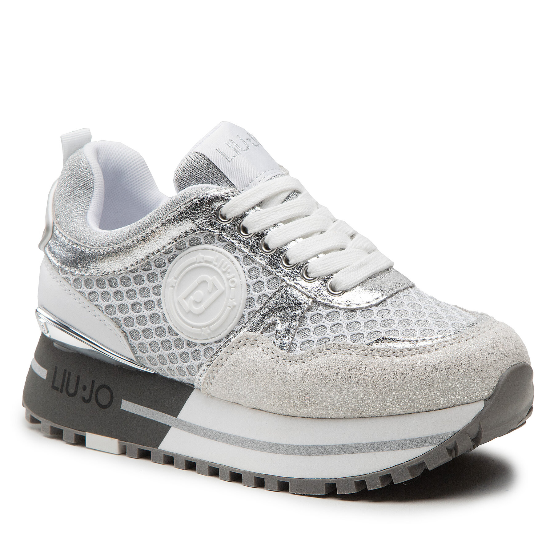 Sneakers Liu Jo Maxi Wonder 48 BF2113 PX303 White 01111 epantofi.ro imagine noua
