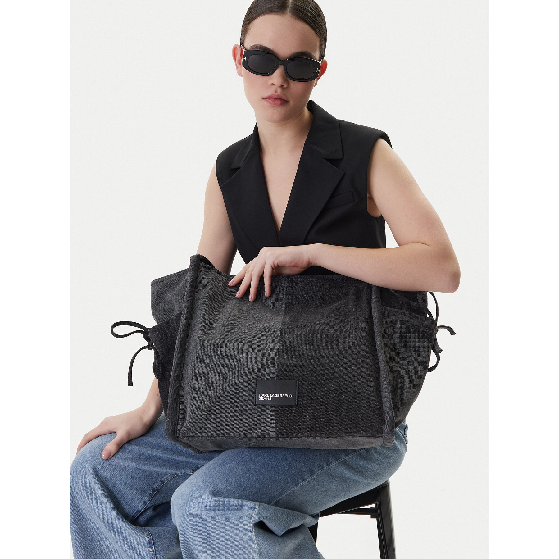 Geantă Karl Lagerfeld Jeans B1W50006 Negru