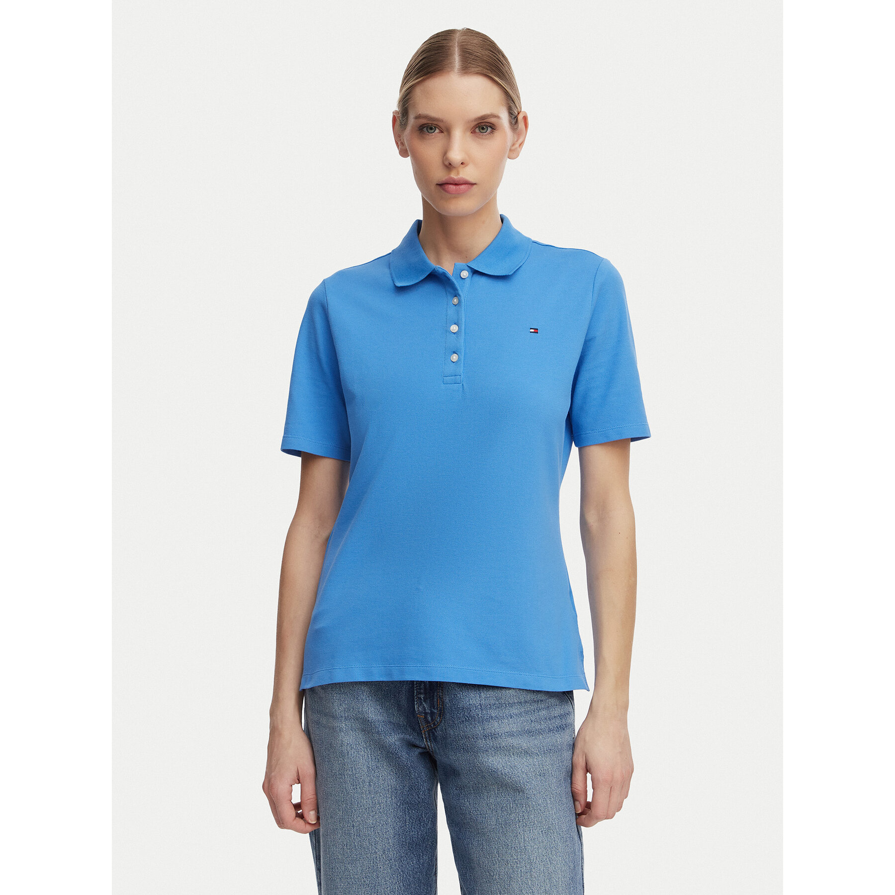Tommy Hilfiger Poloshirt 1985 WW0WW43224 Blau Regular Fit