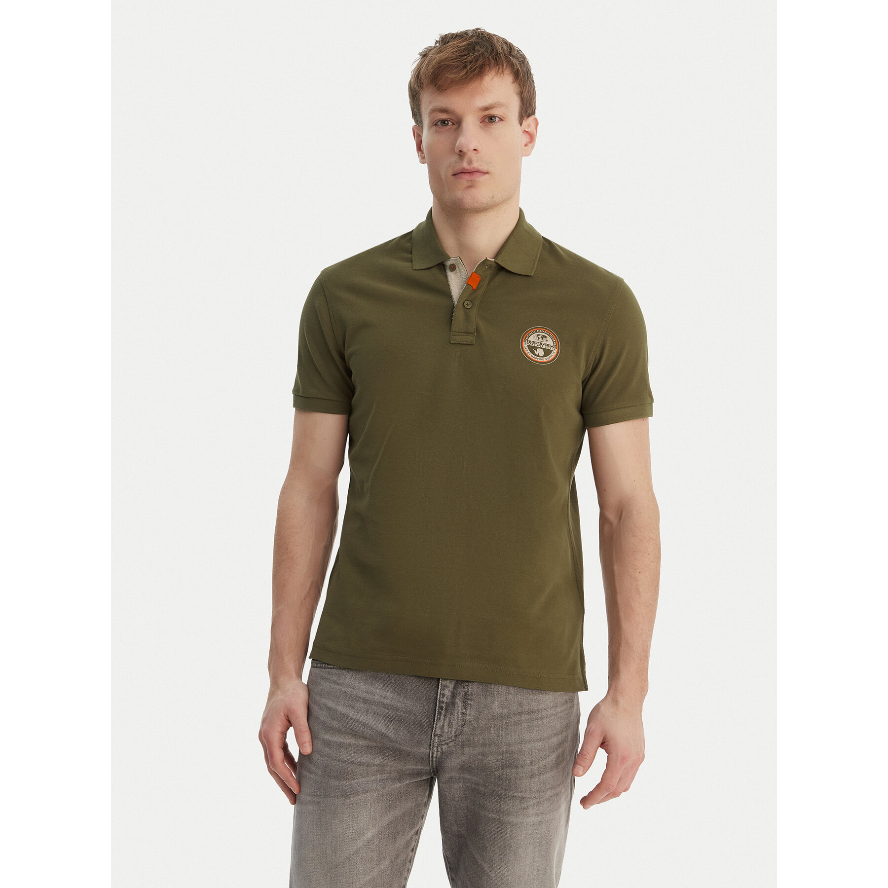 Napapijri Poloshirt E-Clanis NP0A4ID3 Grün Regular Fit