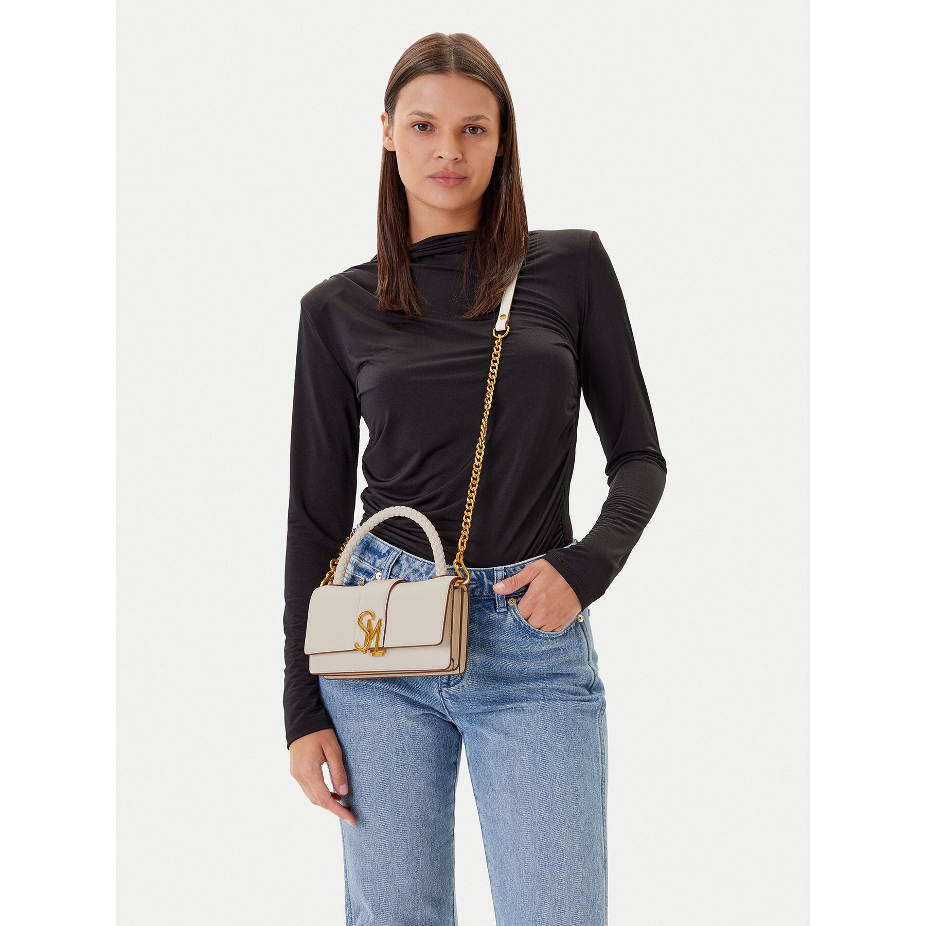Geantă Steve Madden Brage SM13001757 Crem