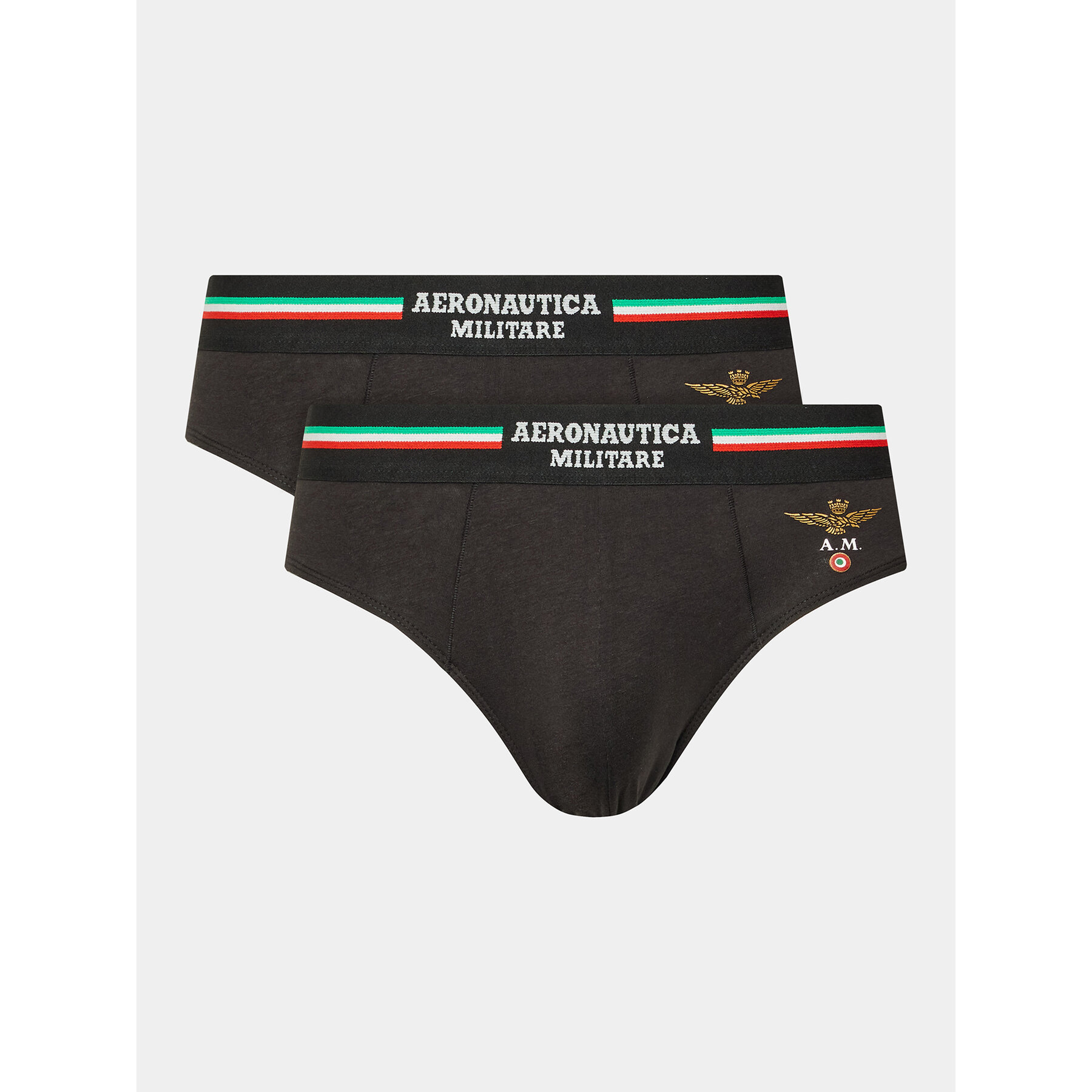 Aeronautica Militare Aeronautica Militare Σετ σλιπ 2 τμχ. AM1USL001 Μαύρο