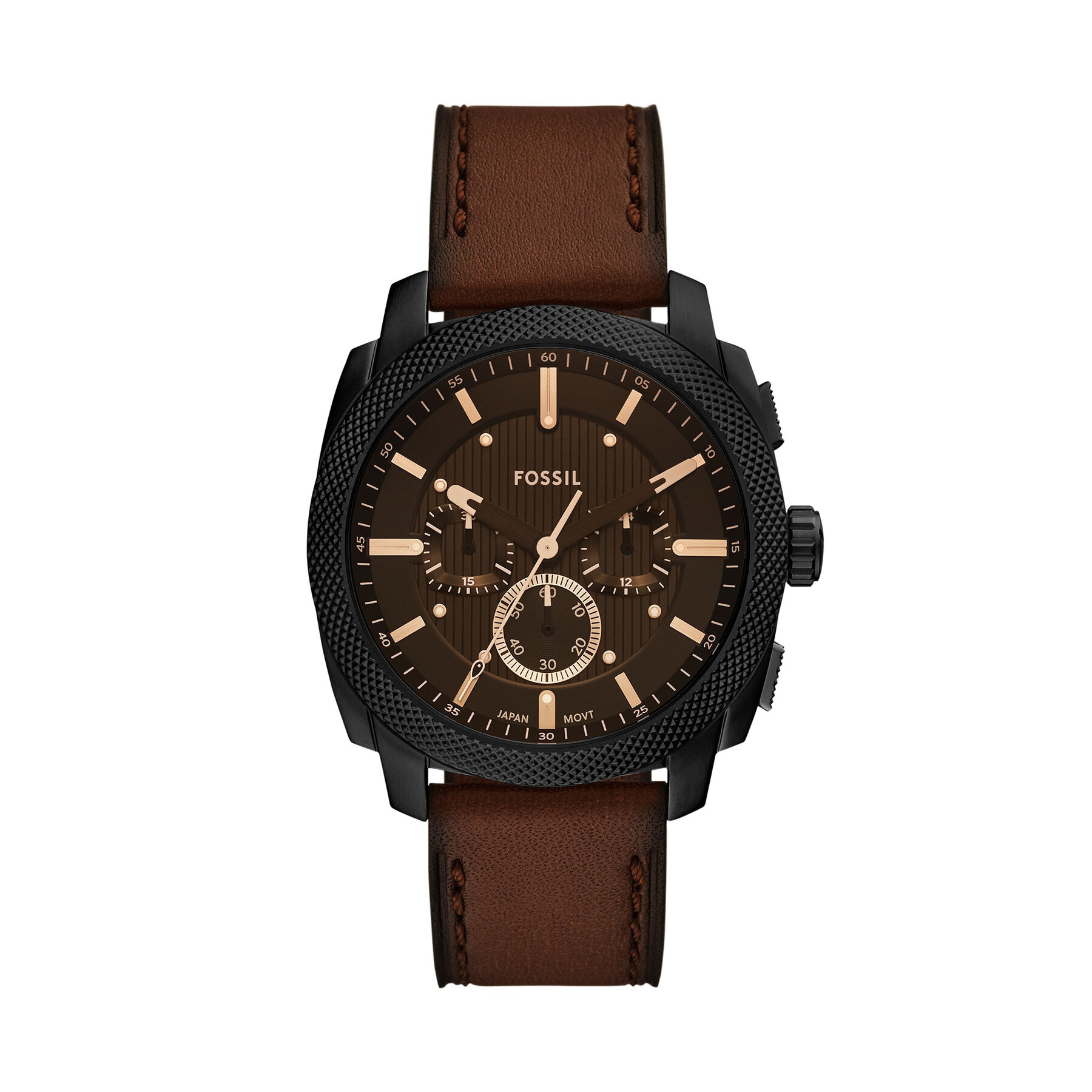 Часовник Fossil Machine Chronograph FS6101 Кафяв