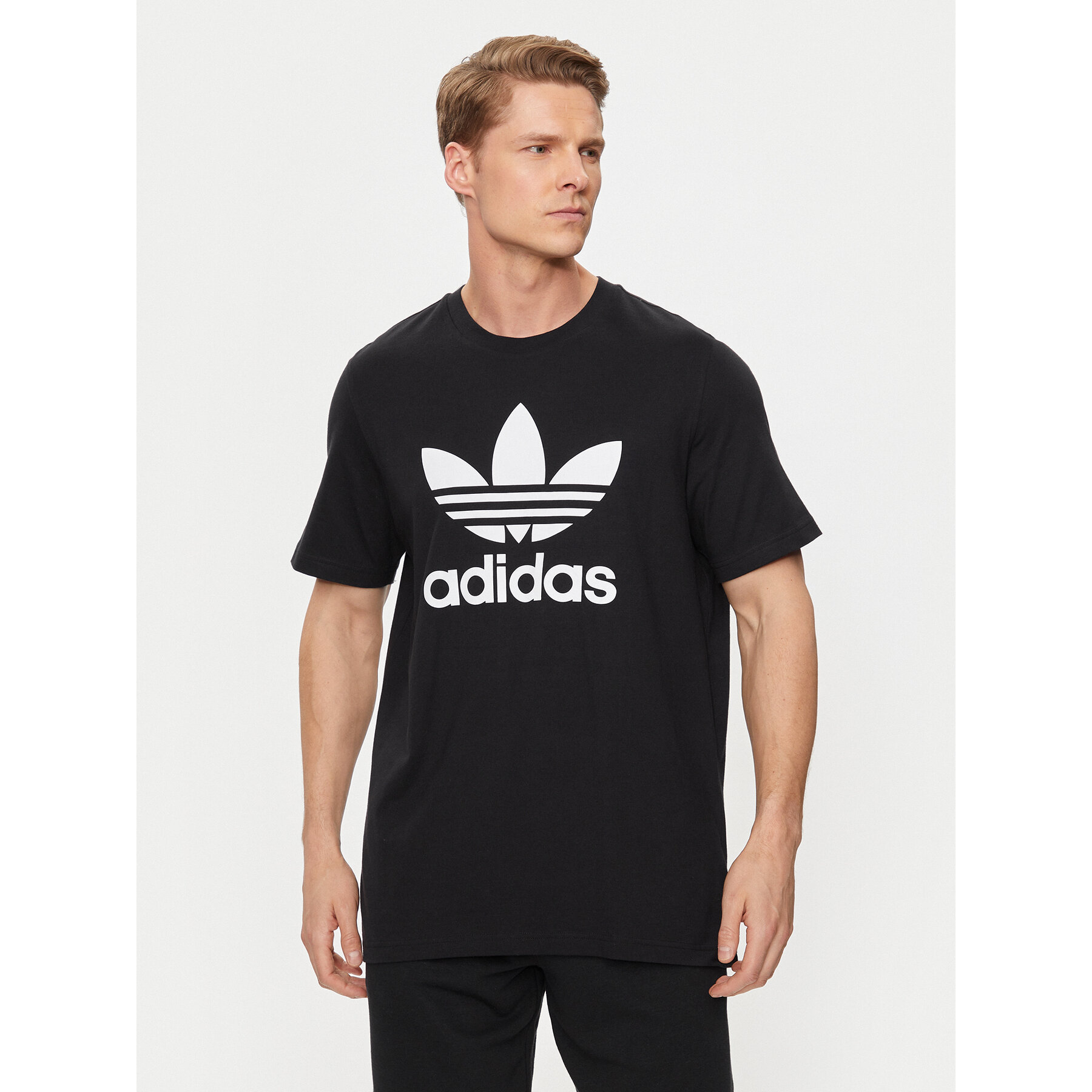 adidas adidas T-Shirt Adicolor Classics Trefoil T-Shirt IA4815 Μαύρο Regular Fit