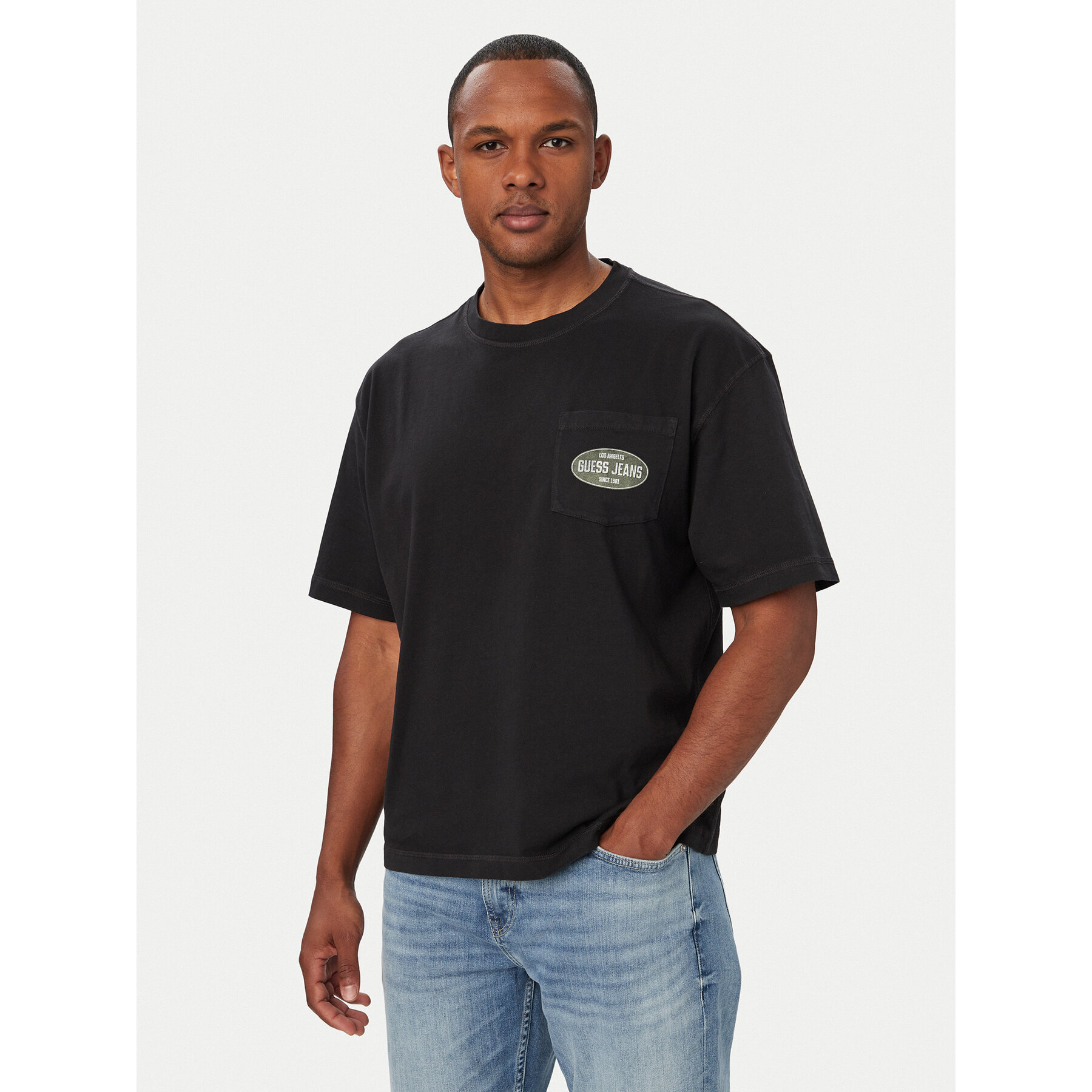 Guess T-shirt M6YI16 K3947 Crna Regular Fit