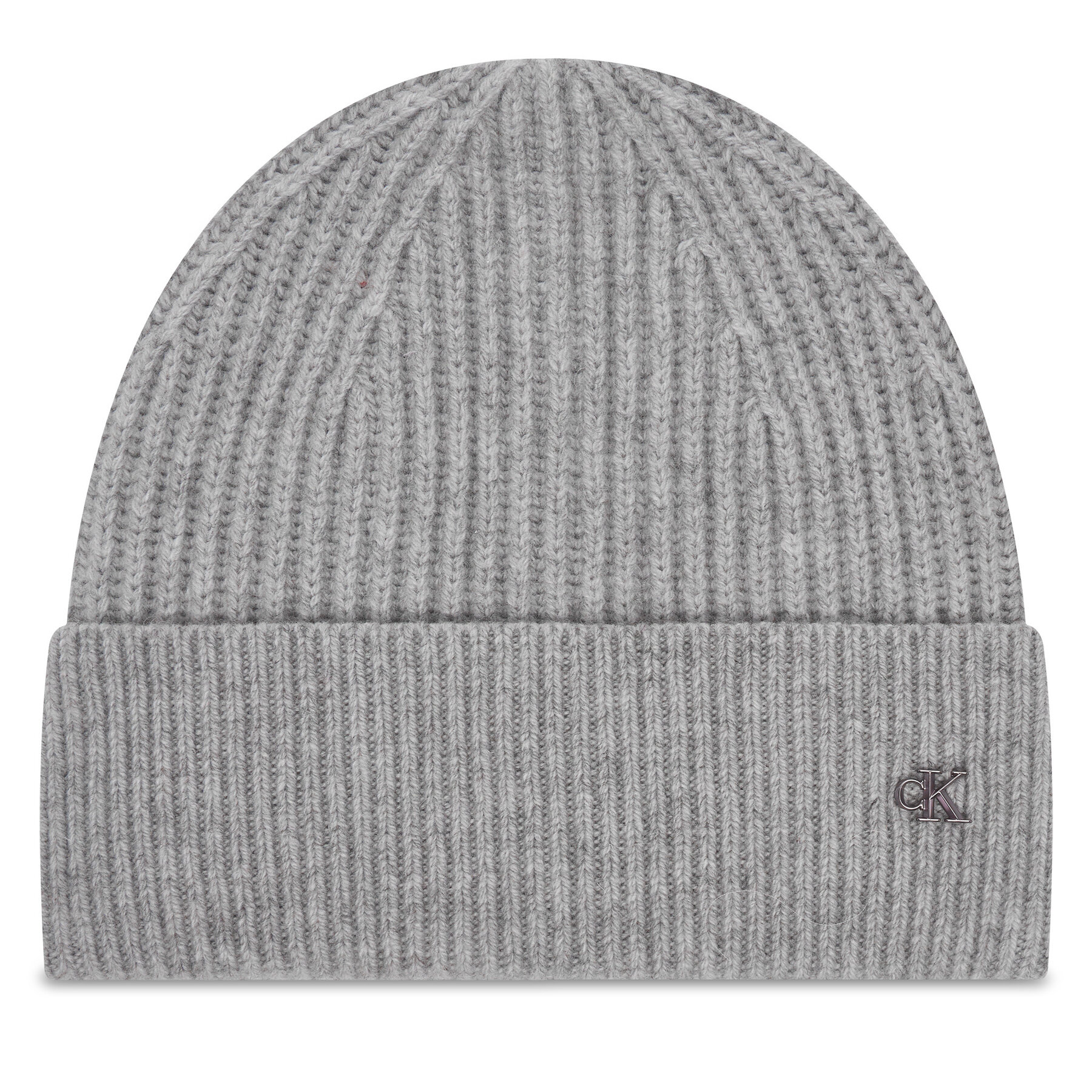 Sapka Calvin Klein Ck Metal Wool Beanie LV04D8032G Szürke