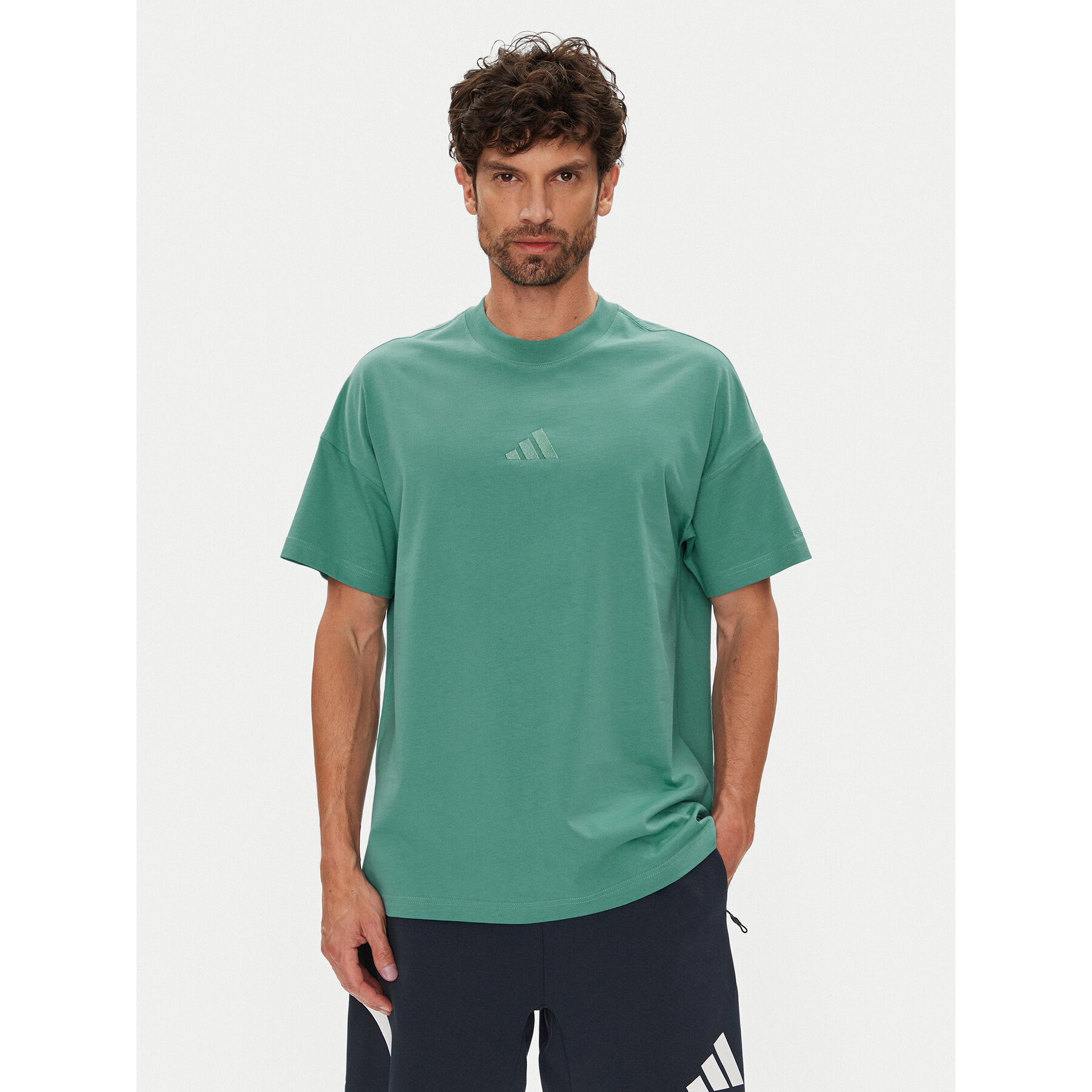 adidas T-Shirt ALL SZN JX5085 Τυρκουάζ Loose Fit