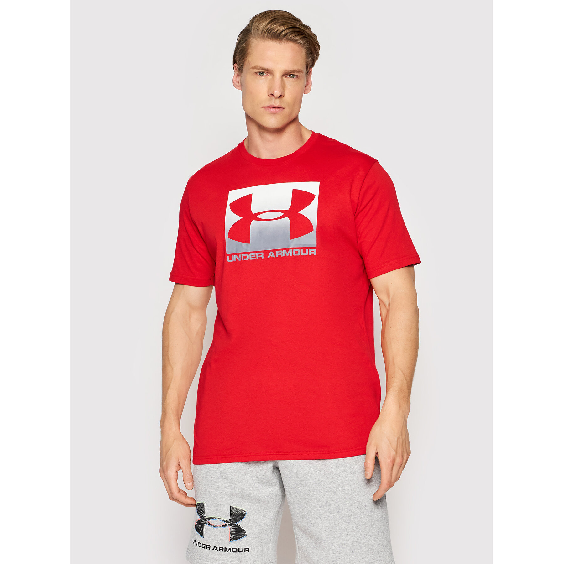 Under Armour T-Shirt Ua Boxed Sportstyle 1329581 Κόκκινο Loose Fit