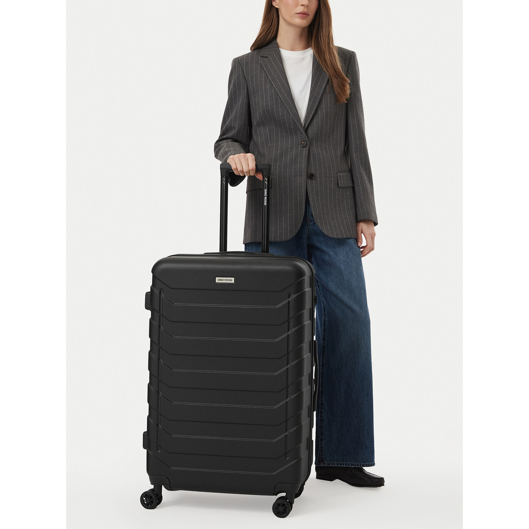 Liels koferis GINO ROSSI CEO-GIN-MS-001-L BLACK Melns