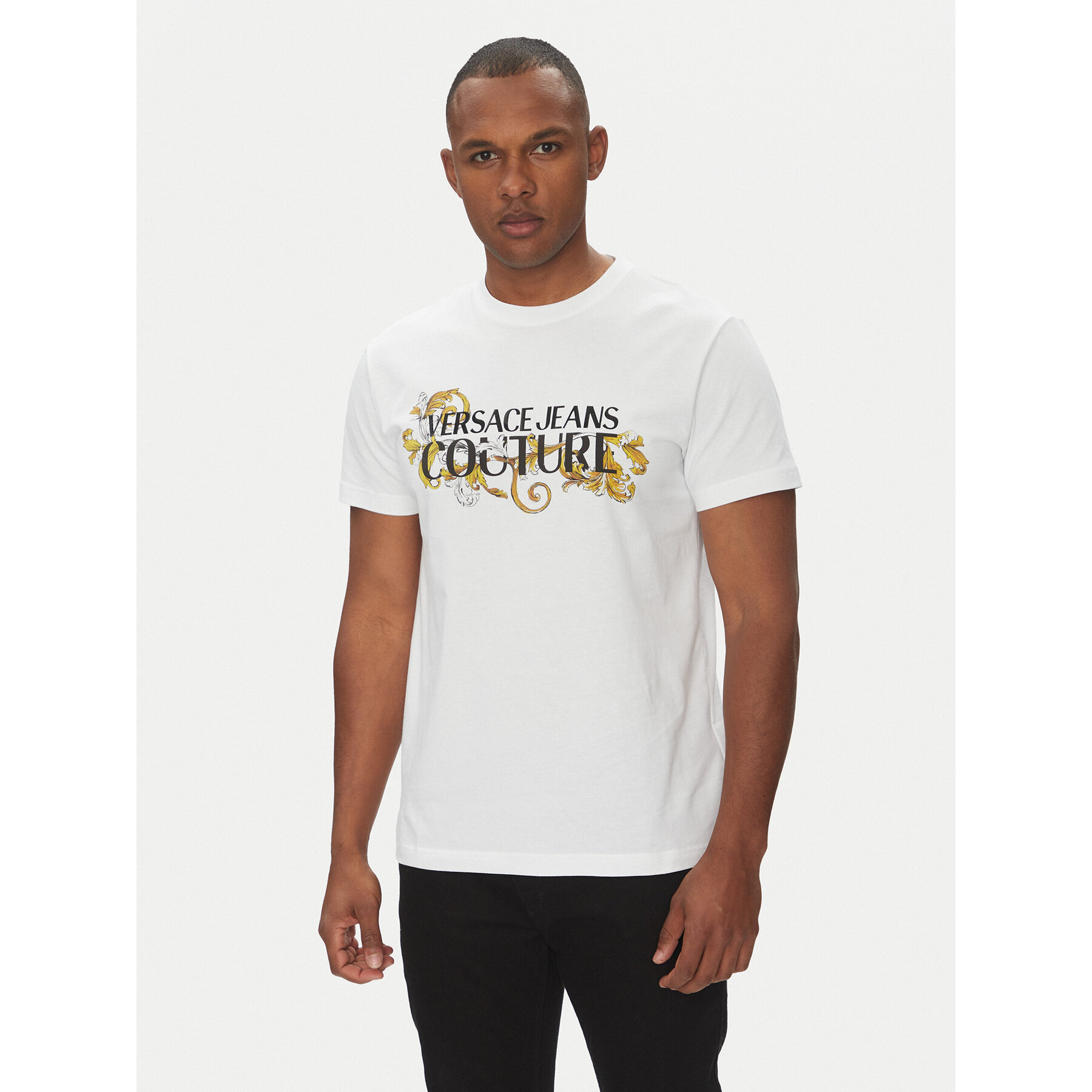Versace Jeans Couture T-shirt 78GAHC05 Bianco Regular Fit