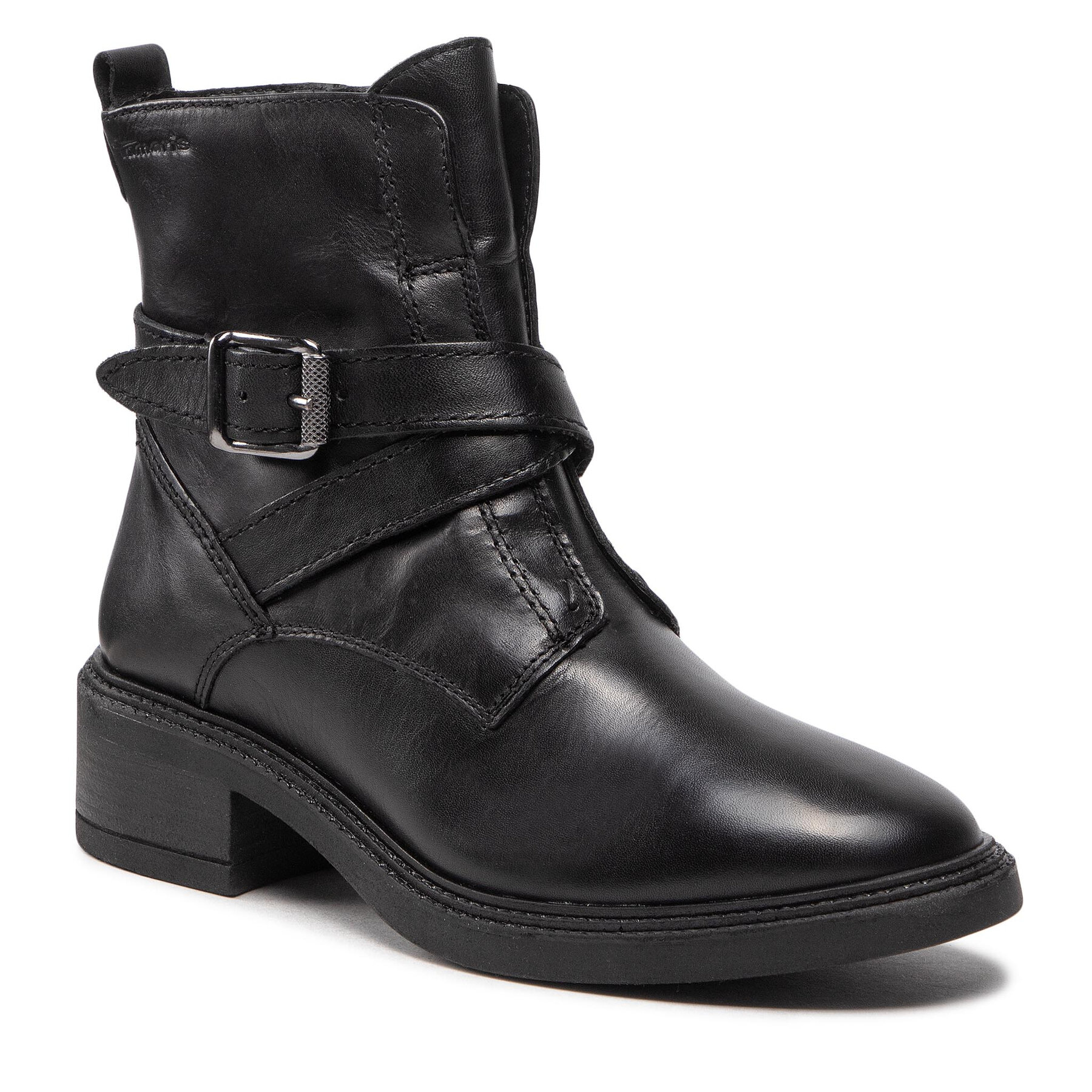 Botine Tamaris 1-25469-29 Black Leather 003 epantofi.ro imagine noua