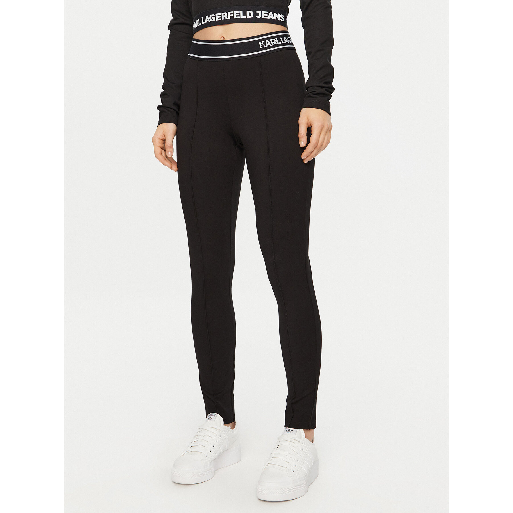 KARL LAGERFELD Leggings A1W10068 Schwarz Slim Fit