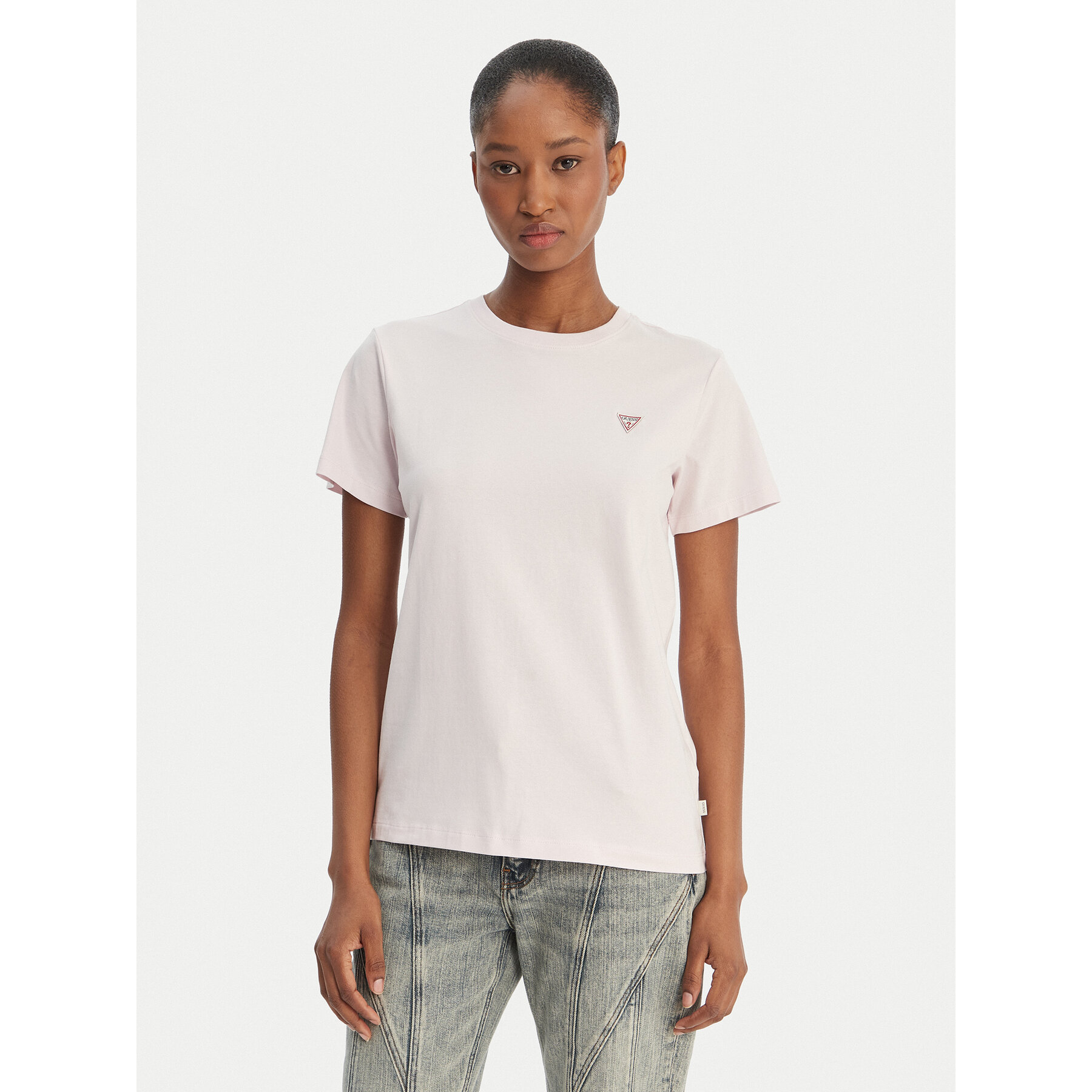 Guess Jeans Póló W4YI10 J1314 Rózsaszín Regular Fit