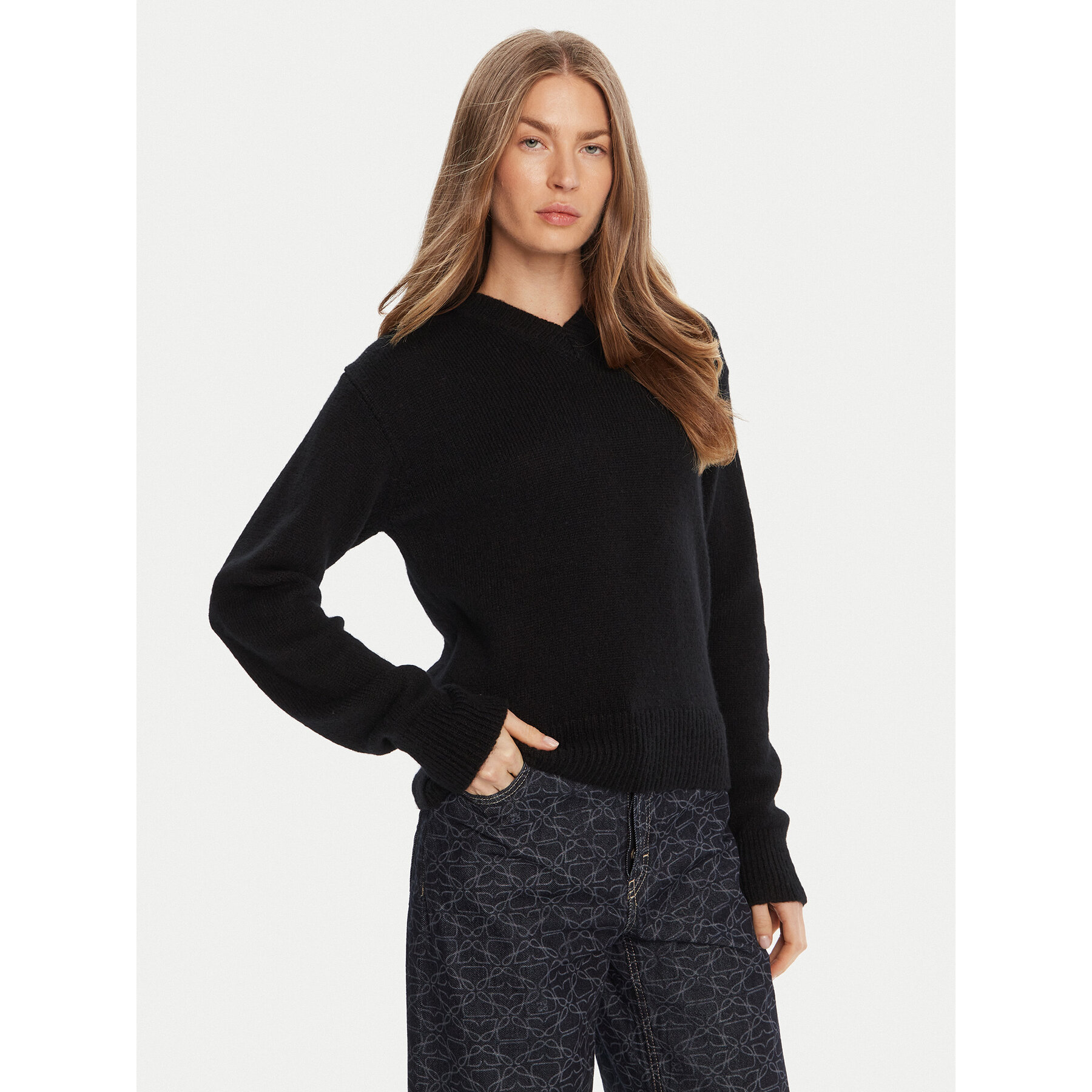 HUGO Pullover Solanu 50545092 Schwarz Regular Fit
