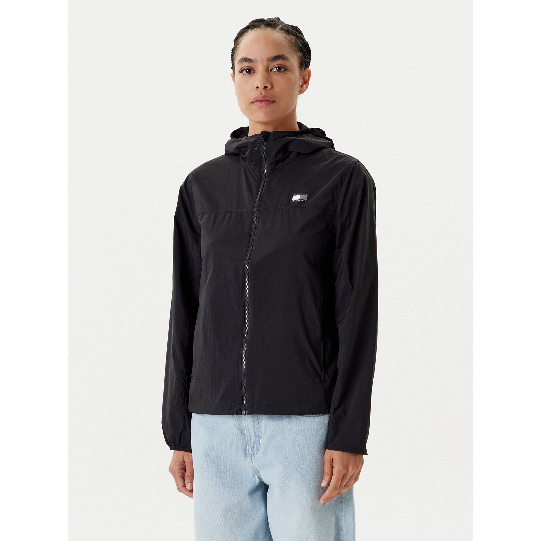 Tommy Jeans Windjacke DW0DW21188 Schwarz Regular Fit