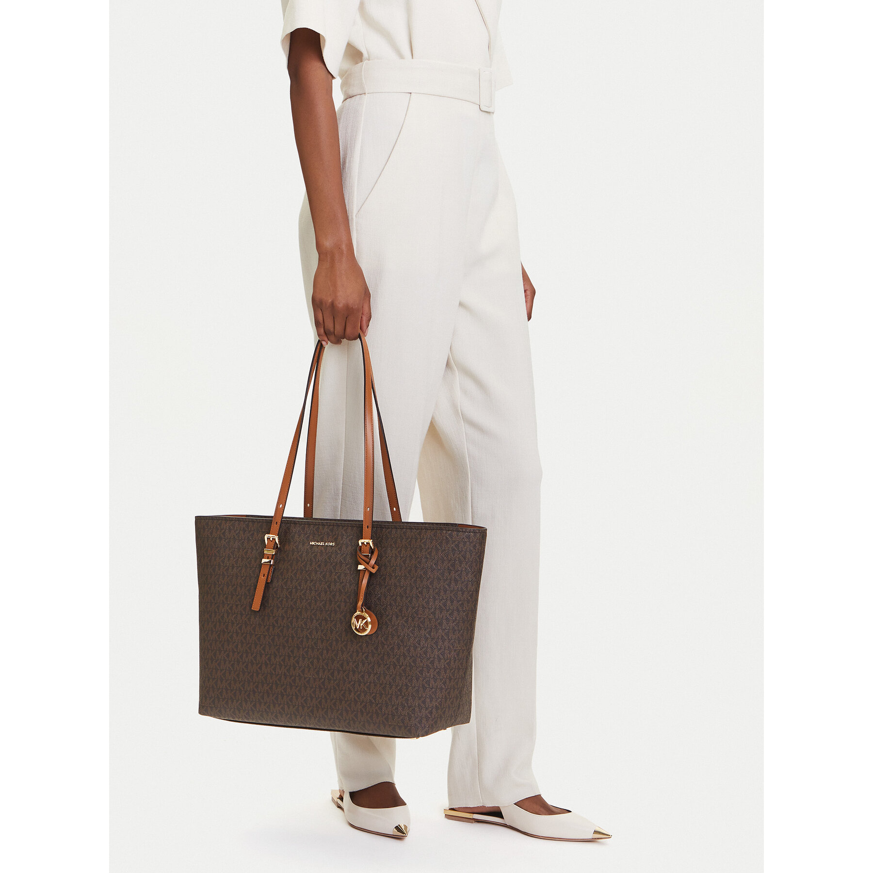 Kabelka MICHAEL Michael Kors Quinn 30T5GQNT9B Hnedá