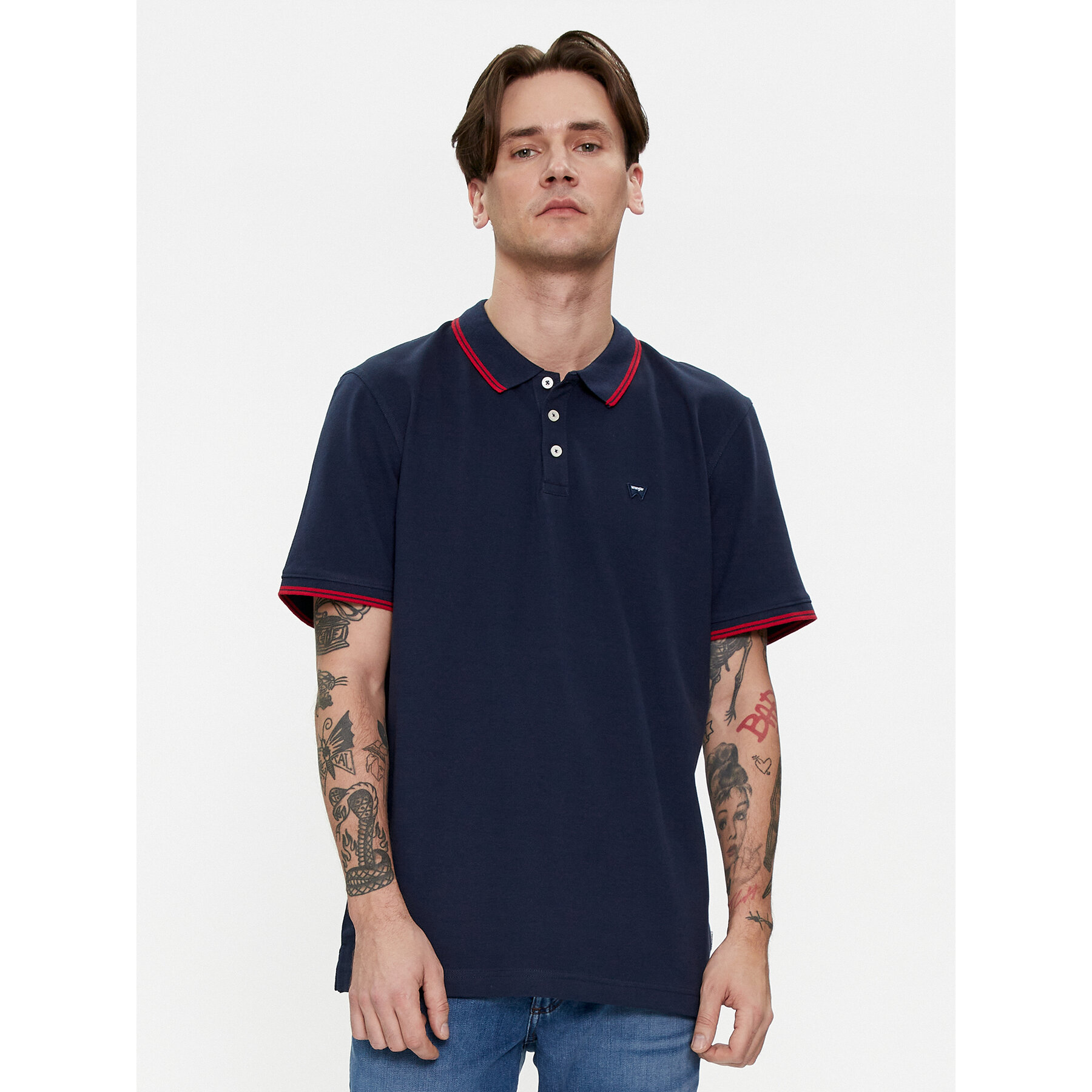 Wrangler Polo 112350403 Blu scuro Regular Fit
