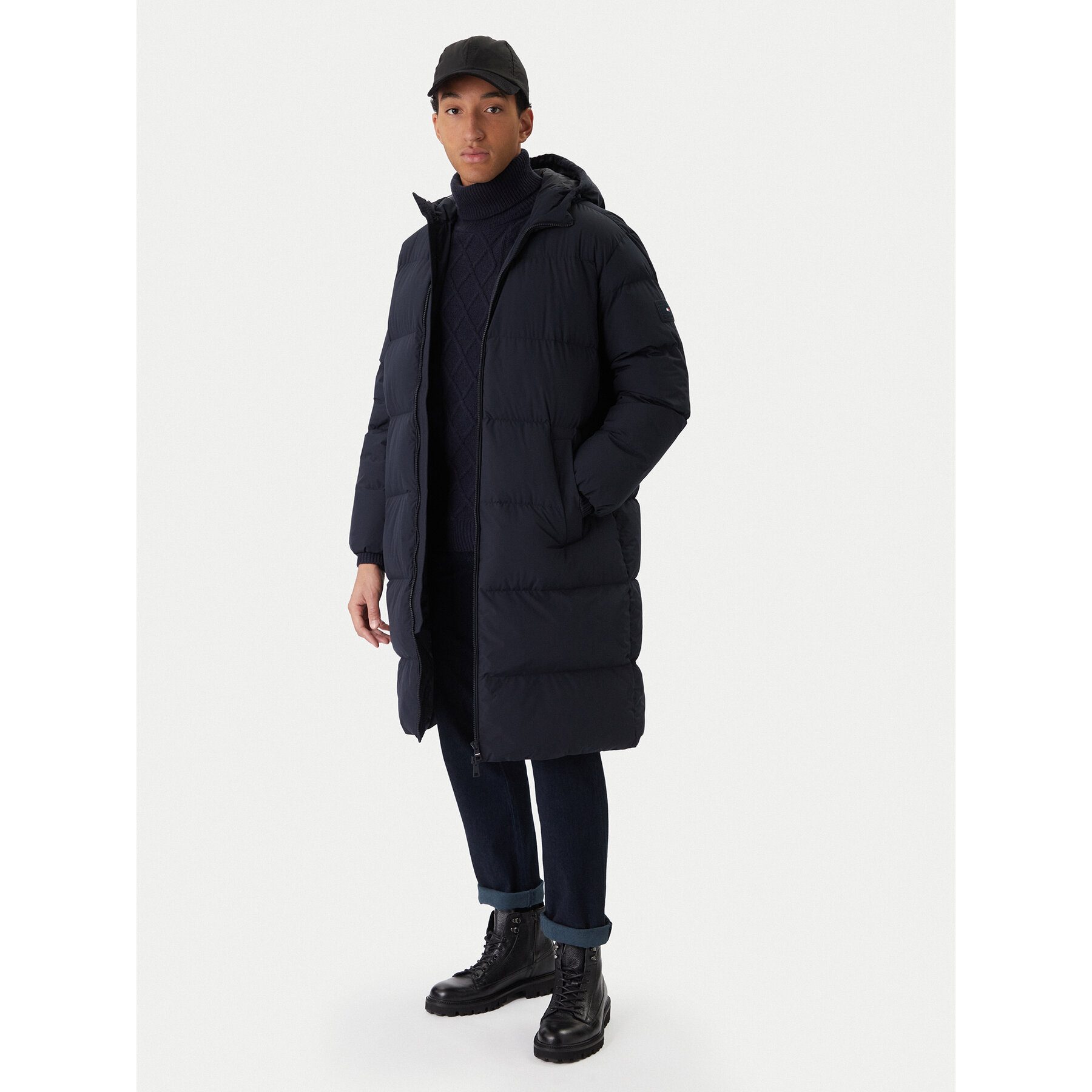 Tommy Hilfiger Daunenjacke MW0MW40628 Dunkelblau Regular Fit