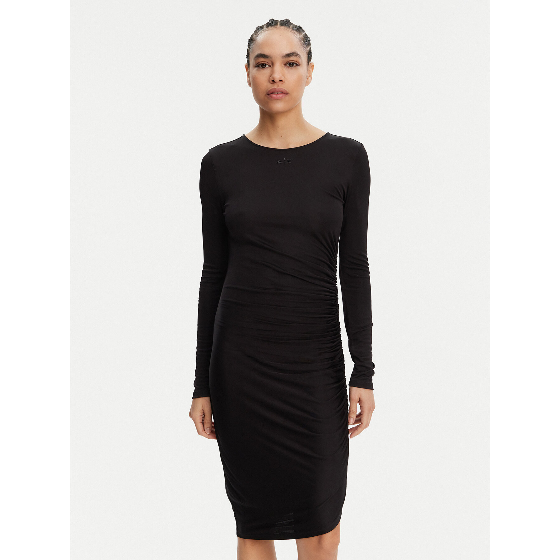 Armani Exchange Kleid für den Alltag XW000364 AF12979 UC001 Schwarz Slim Fit