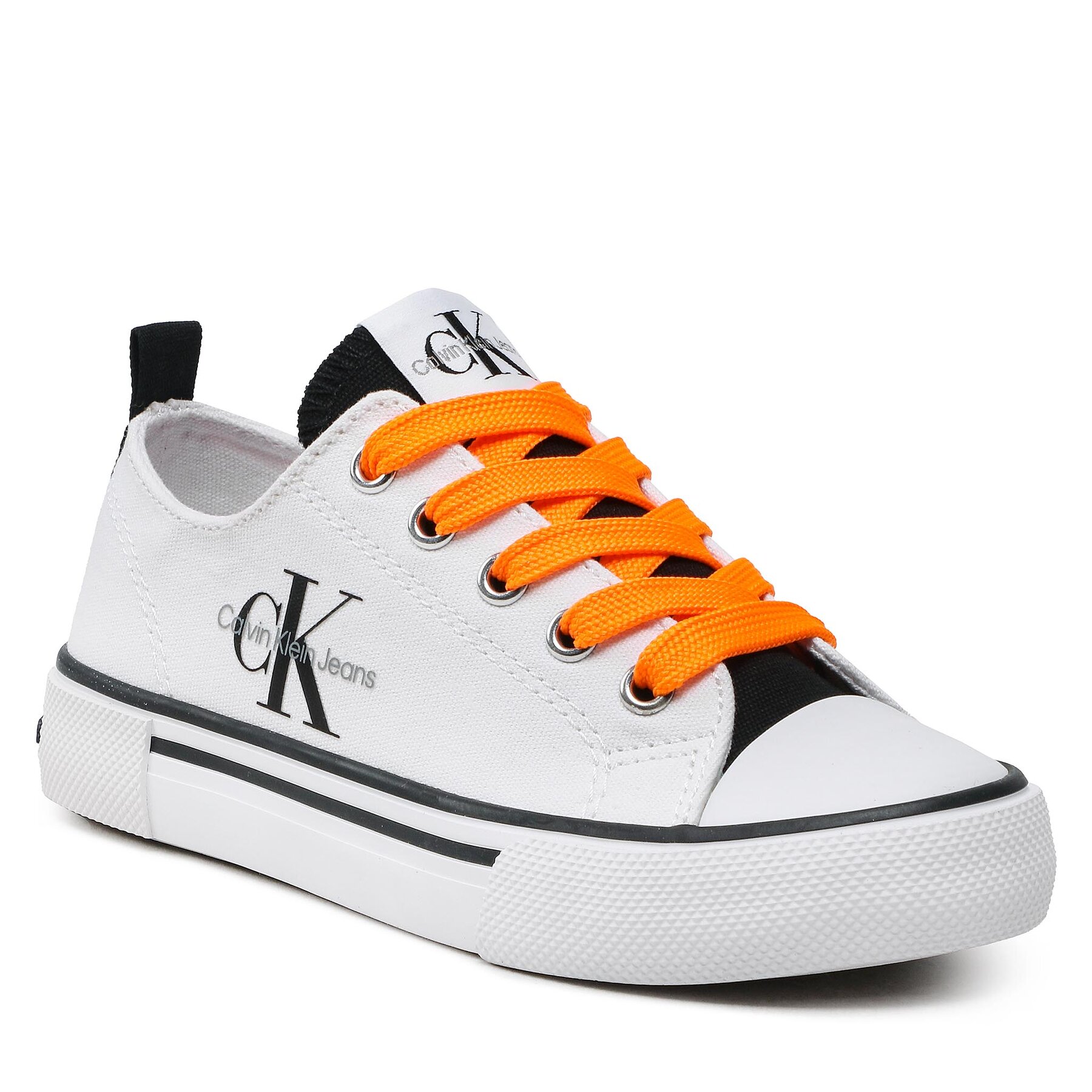 Calvin Klein Jeans Low Cut Lace-Up V3X9-80567-089 M White/Black X002 – Кецове