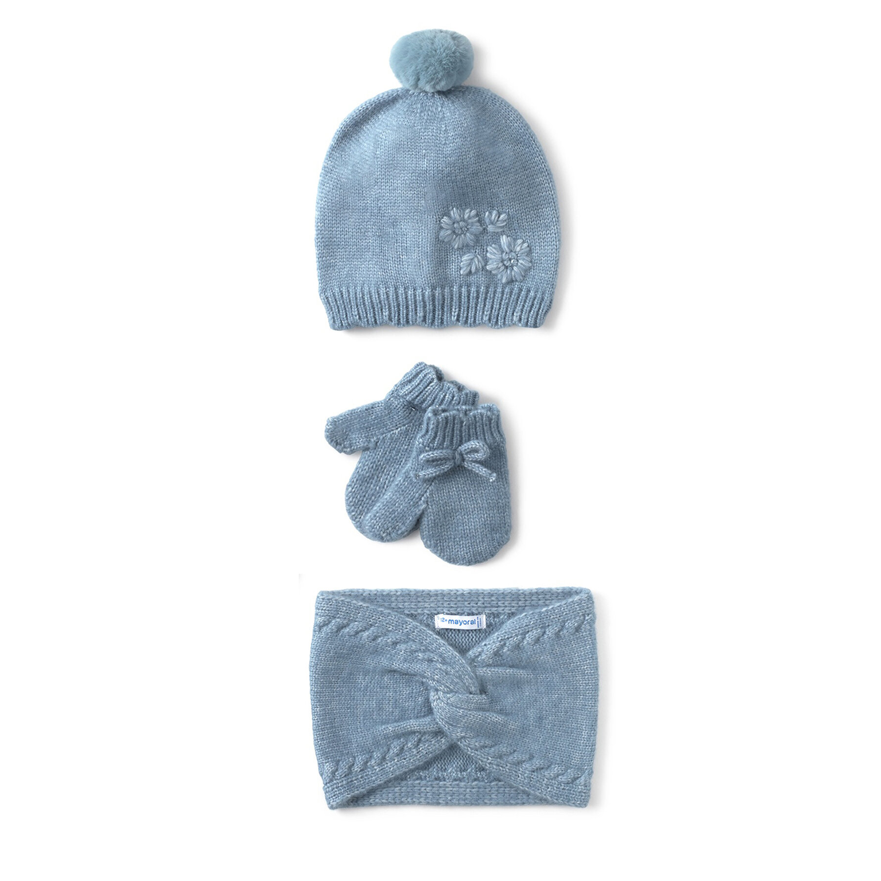 Completo cappello, scaldacollo e guanti Mayoral 10019 Blu