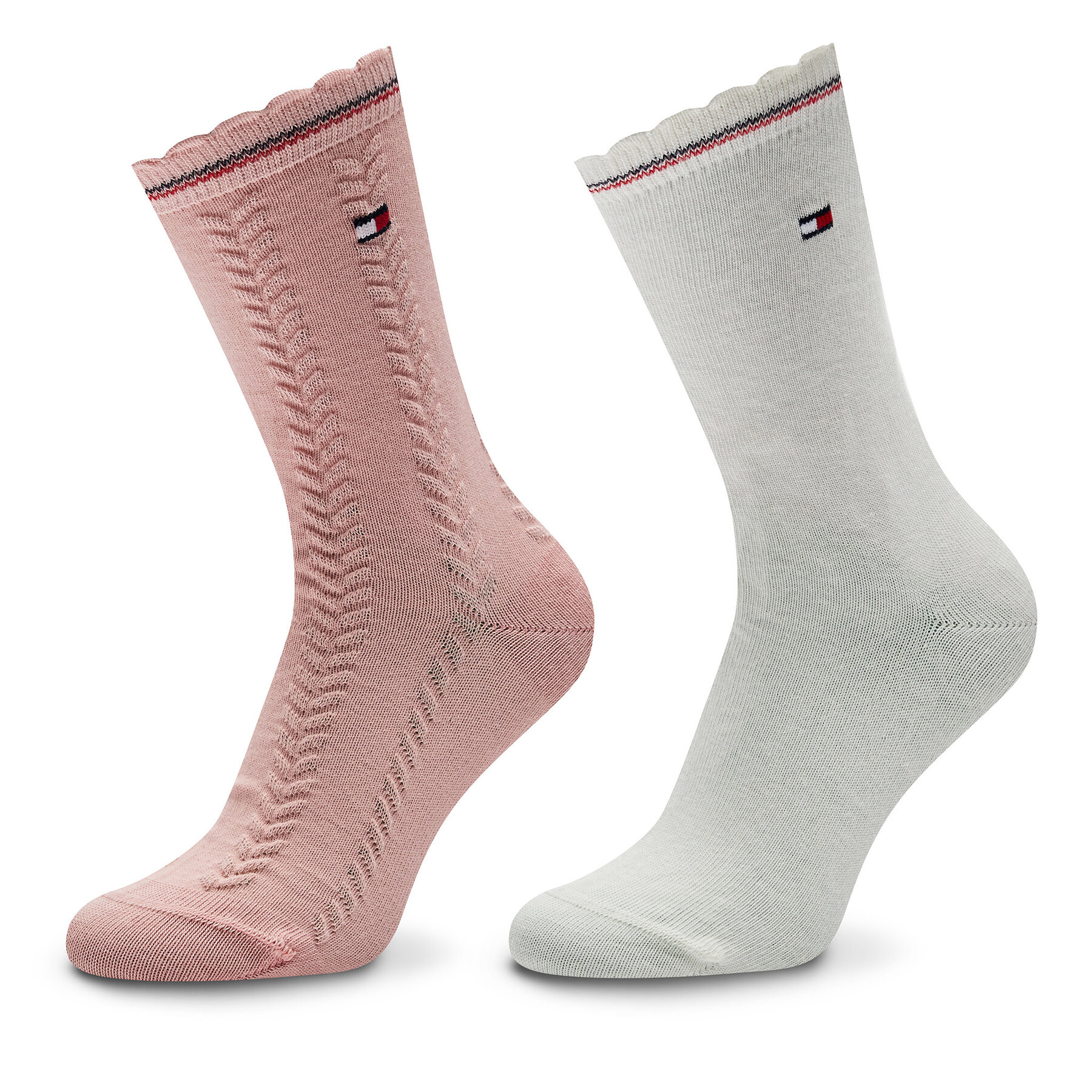 Lot de 2 paires de chaussettes hautes enfant Tommy Hilfiger 701229871 Rose