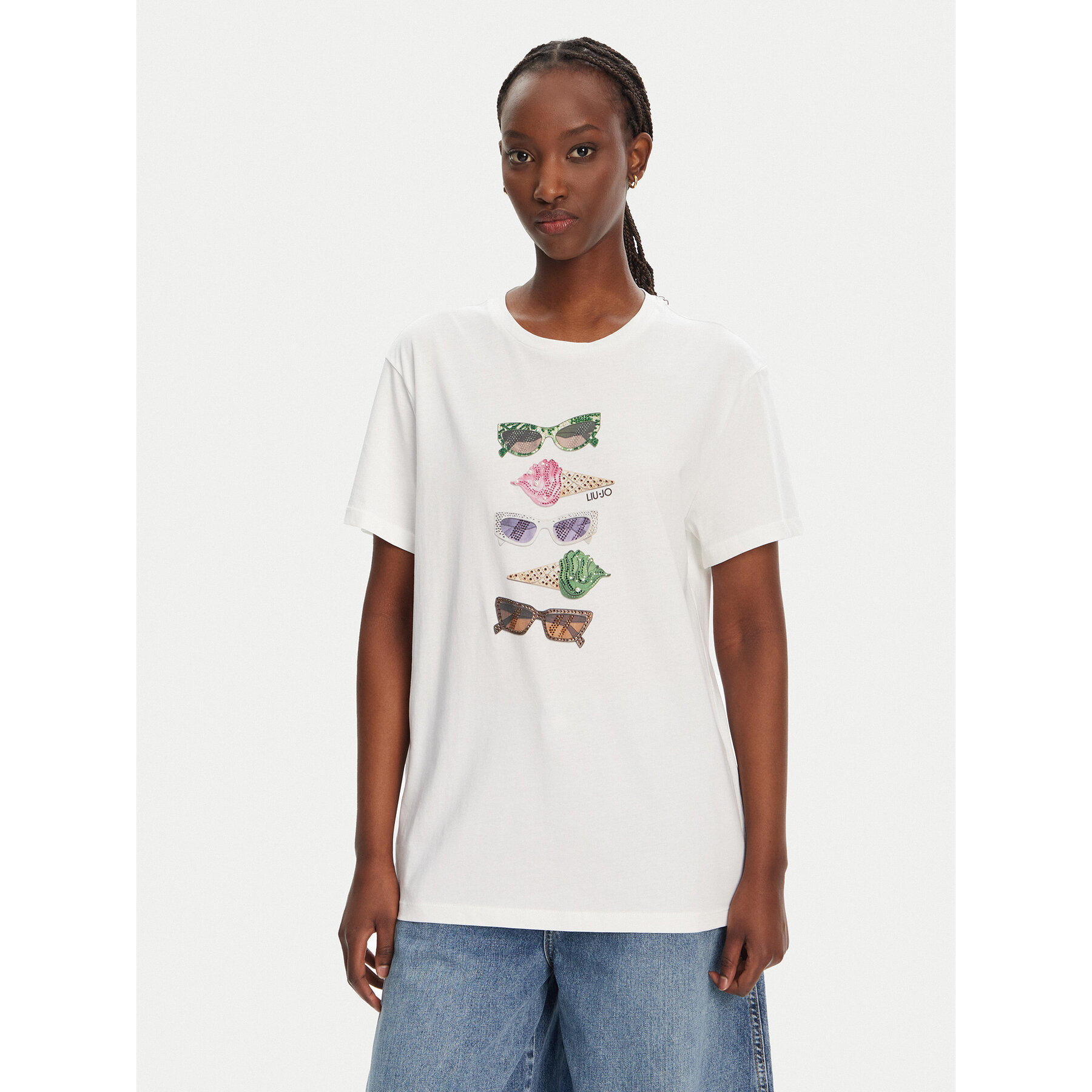 Liu Jo T-Shirt WA5343 JS923 M9518 Λευκό Regular Fit