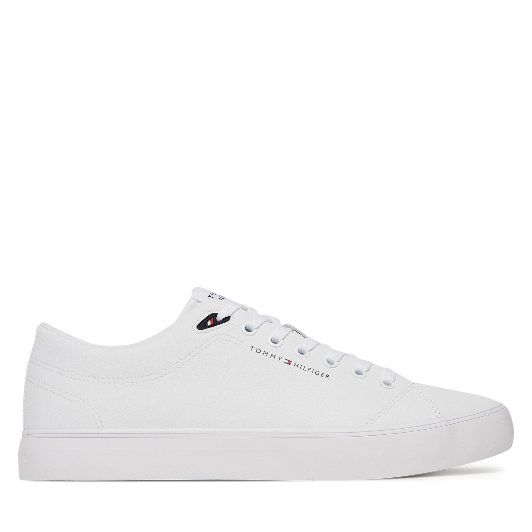 Гуменки Tommy Hilfiger Th Hi Vulc Core Low Lth Ii Ess FM0FM05511 Бял