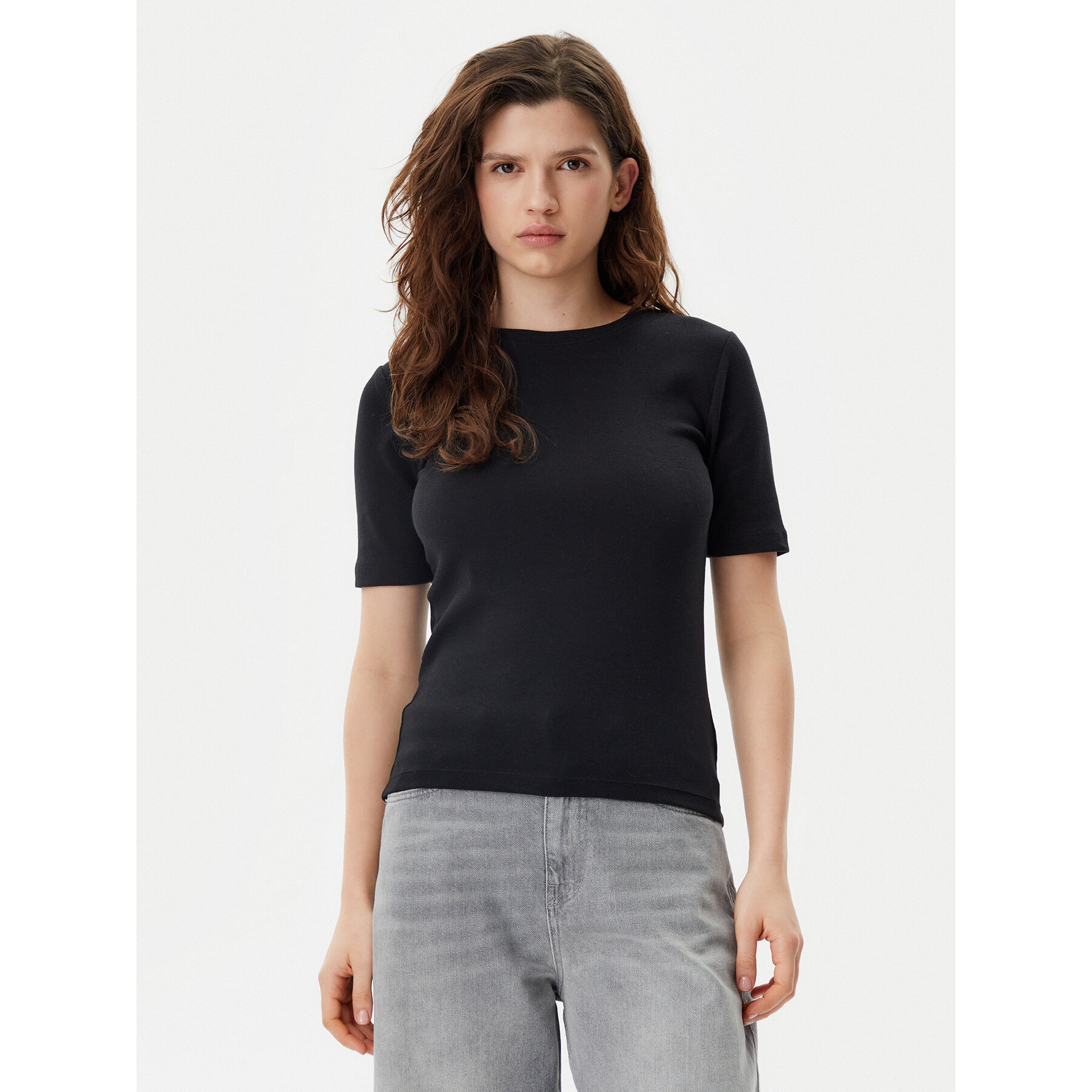 Gap Póló 679172-00 Fekete Stretch Fit