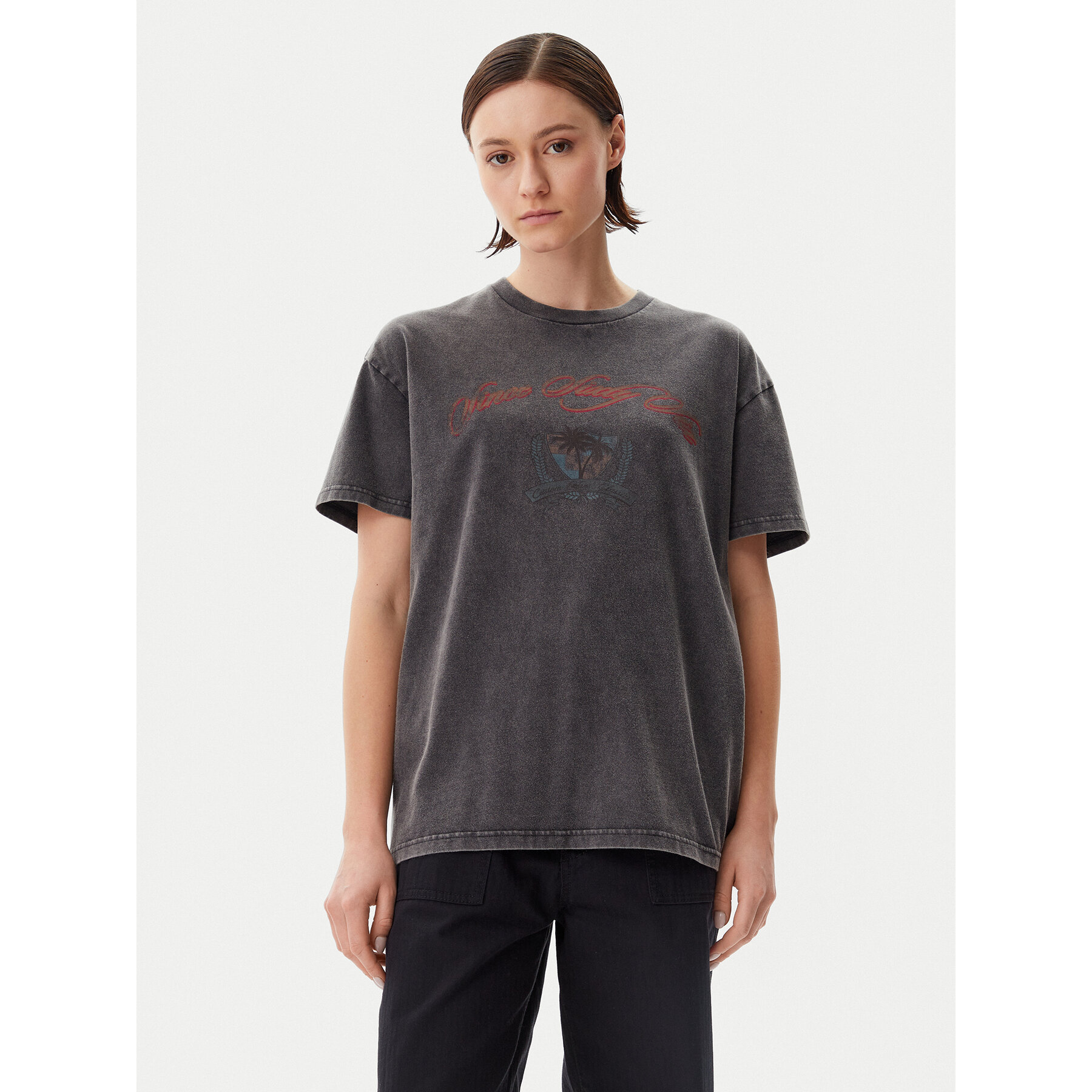 Vans T-shirt Palm Impresa VN000MCM Nero Regular Fit